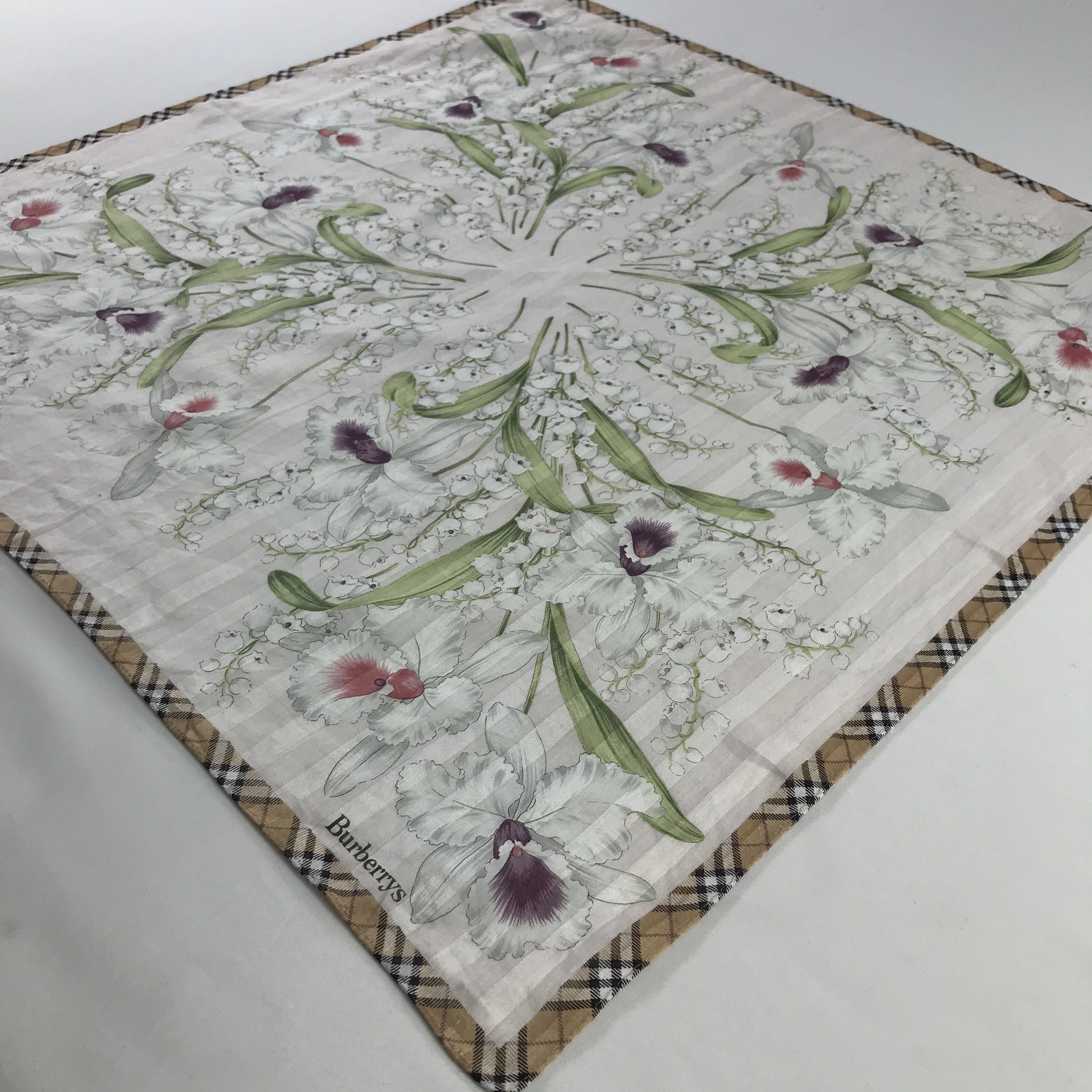 Burberry × Vintage Burberry Bandana / Handkerchief / Neckerchief - S775 Size ONE SIZE - 2 Thumbnail