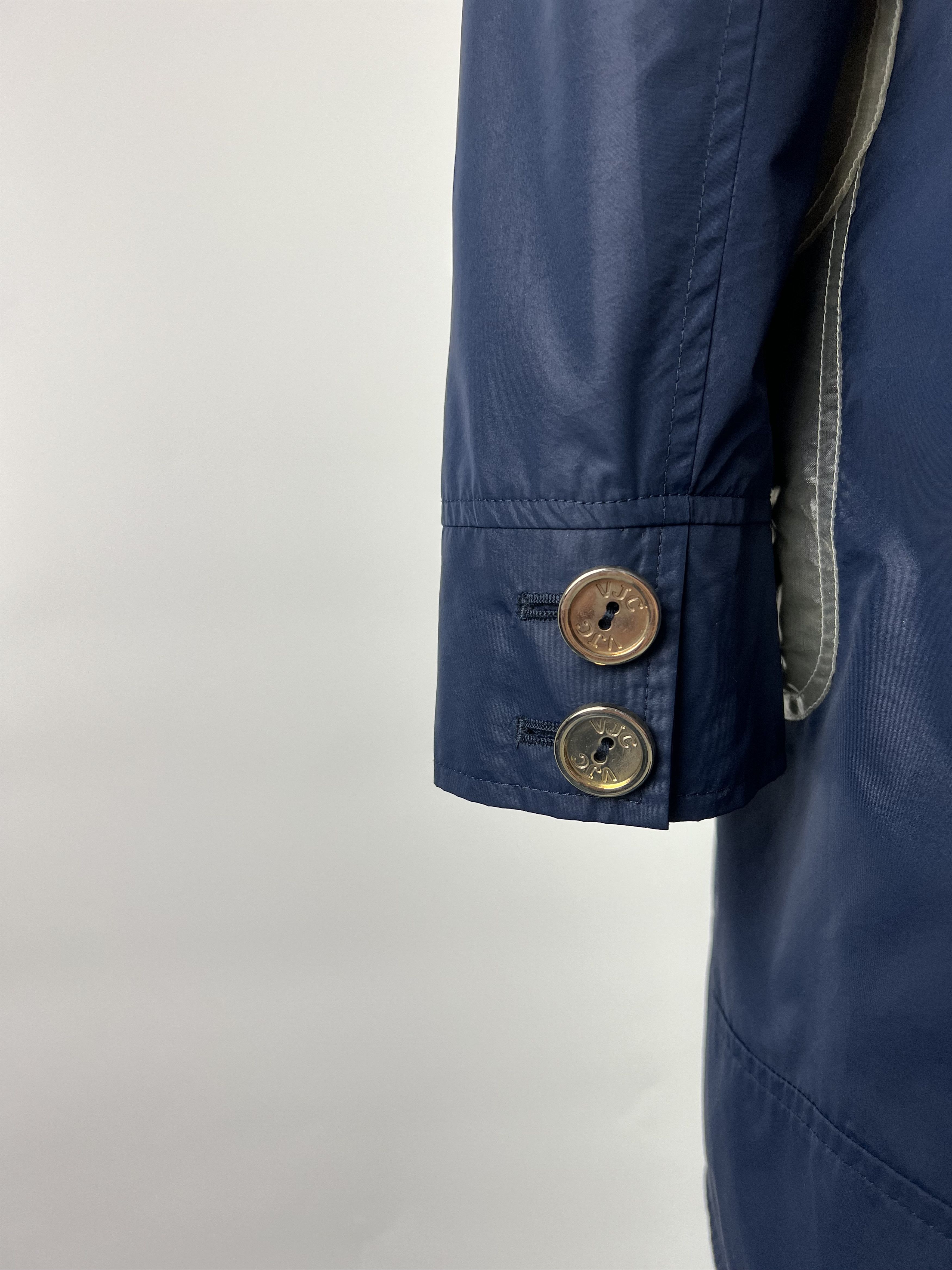 Versace Versace Women's Navy Blue Nylon Trench Coat Size M / US 6-8 / IT 42-44 - 4 Thumbnail