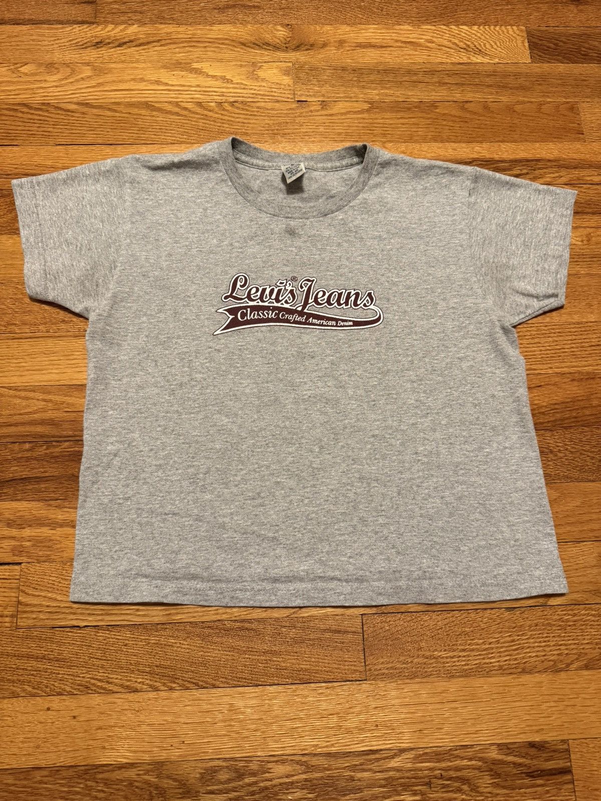 Levi's Vintage Clothing Vintage 90s Levi’s Womans Cropped 18x20 Baby Tee T Shirt Size M / US 6-8 / IT 42-44 - 1 Thumbnail