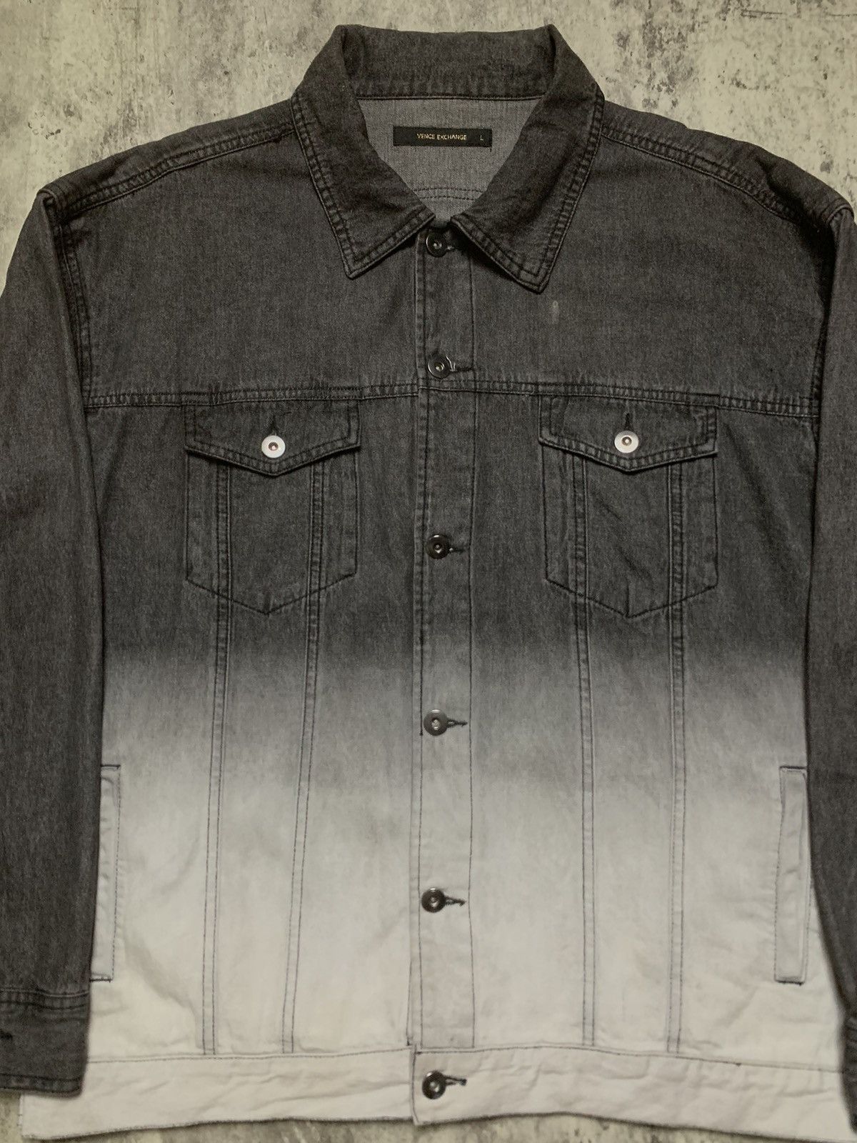 Balenciaga Vence Exchange Japanese Brand Gradient Denim Jacket Size US L / EU 52-54 / 3 - 5 Thumbnail