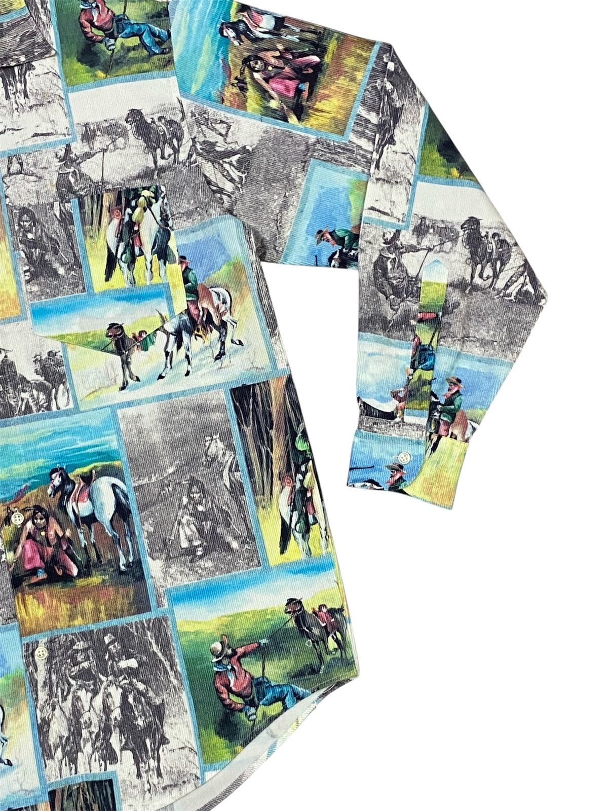 United Colors Of Benetton United Colors Of Benetton Cowboys Printed Shirt Button Ups Size US S / EU 44-46 / 1 - 7 Thumbnail