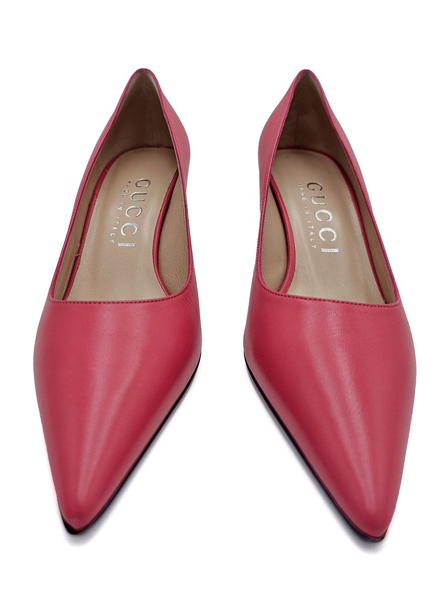 Gucci Gucci Pink Leather Mid Heel Pumps Women’s Shoes Size 39 US 9 Size US 9 / IT 39 - 5 Thumbnail