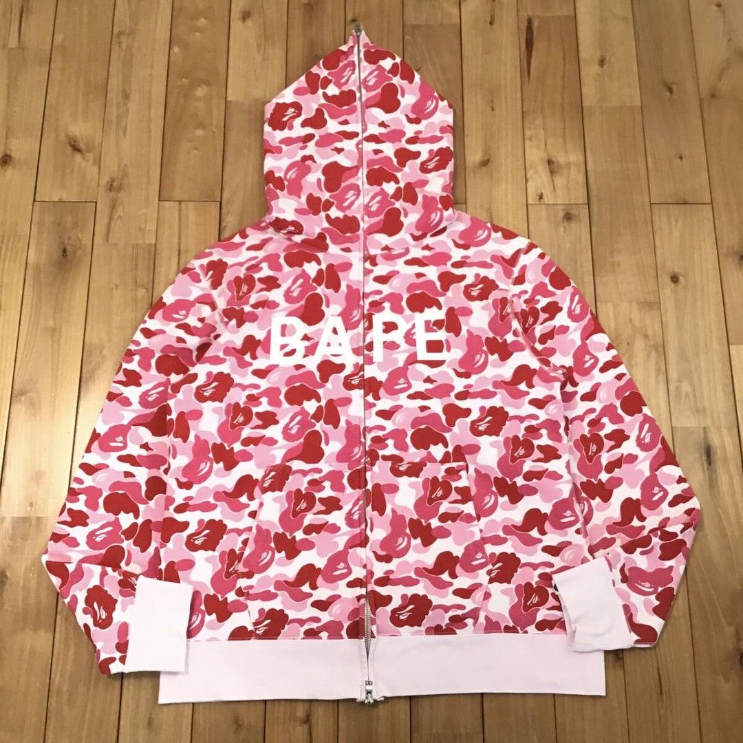 Bape BAPE logo ABC camo pink full zip hoodie a bathing ape Size US L / EU 52-54 / 3 - 1 Thumbnail