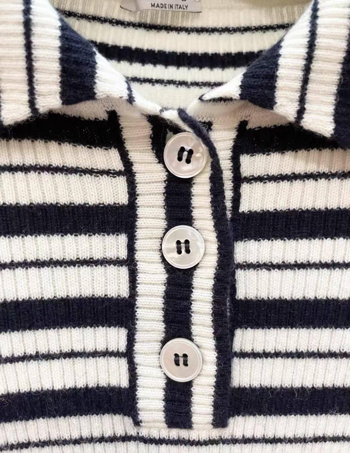 Miu Miu Miu Miu Striped Cashmere Cropped Knit Sweater J33 Size S / US 4 / IT 40 - 2 Thumbnail
