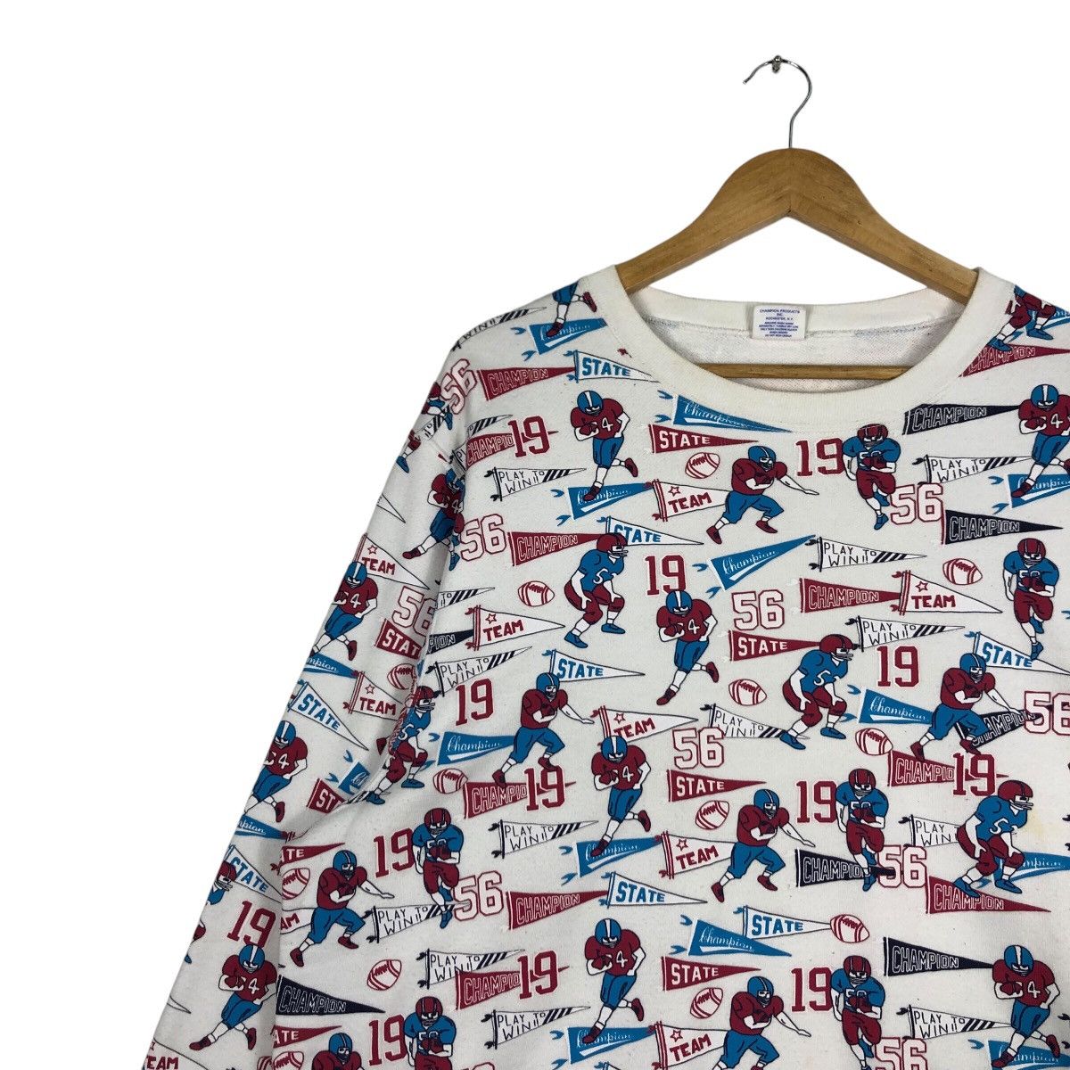 Champion × Japanese Brand × Vintage Vintage Champion Full Print Rare Baseball Rugby Large Size US L / EU 52-54 / 3 - 6 Thumbnail