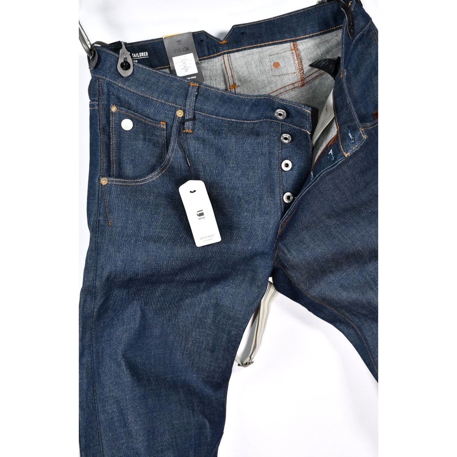G-Star G-Star Arc 3D Tapered Tailored Braces Jeans VERDE Mens Denim W35/L36 Size US 35 - 6 Thumbnail