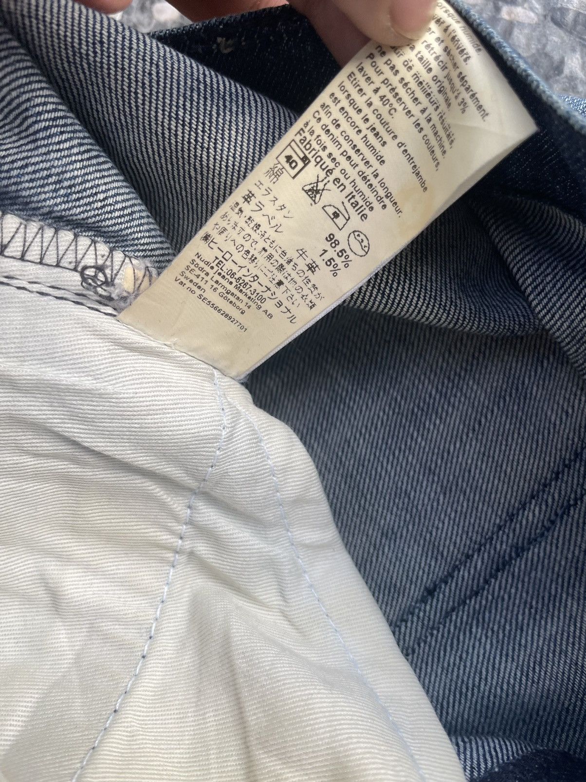 Nudie Jeans Nudie Thin Finn Faded Wash Denim Size US 33 - 14 Thumbnail