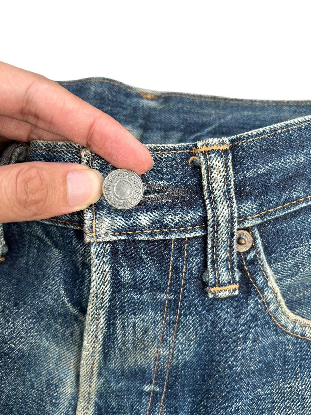 Kapital Thrashed Vintage Studio Dartisan Selvedge Denim Jeans Size US 31 - 4 Thumbnail