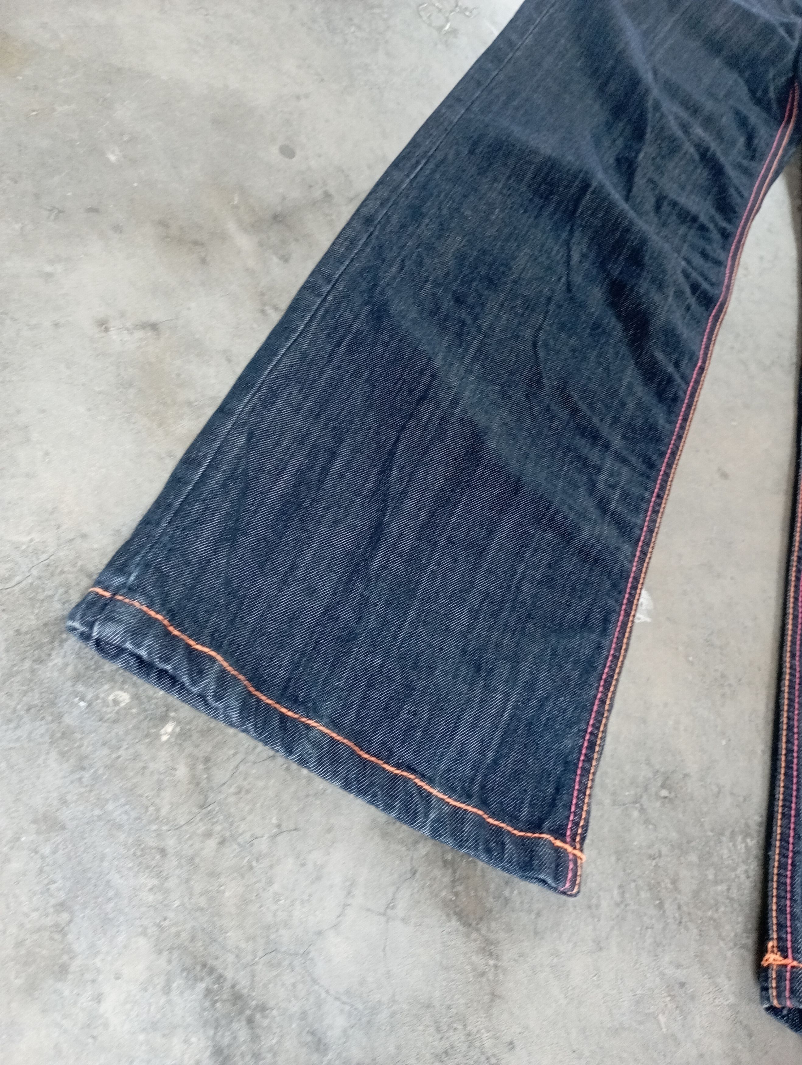 Tornado Mart Flare Jeans Japan Embroidered MultiColour Pockets Size US 27 - 6 Thumbnail