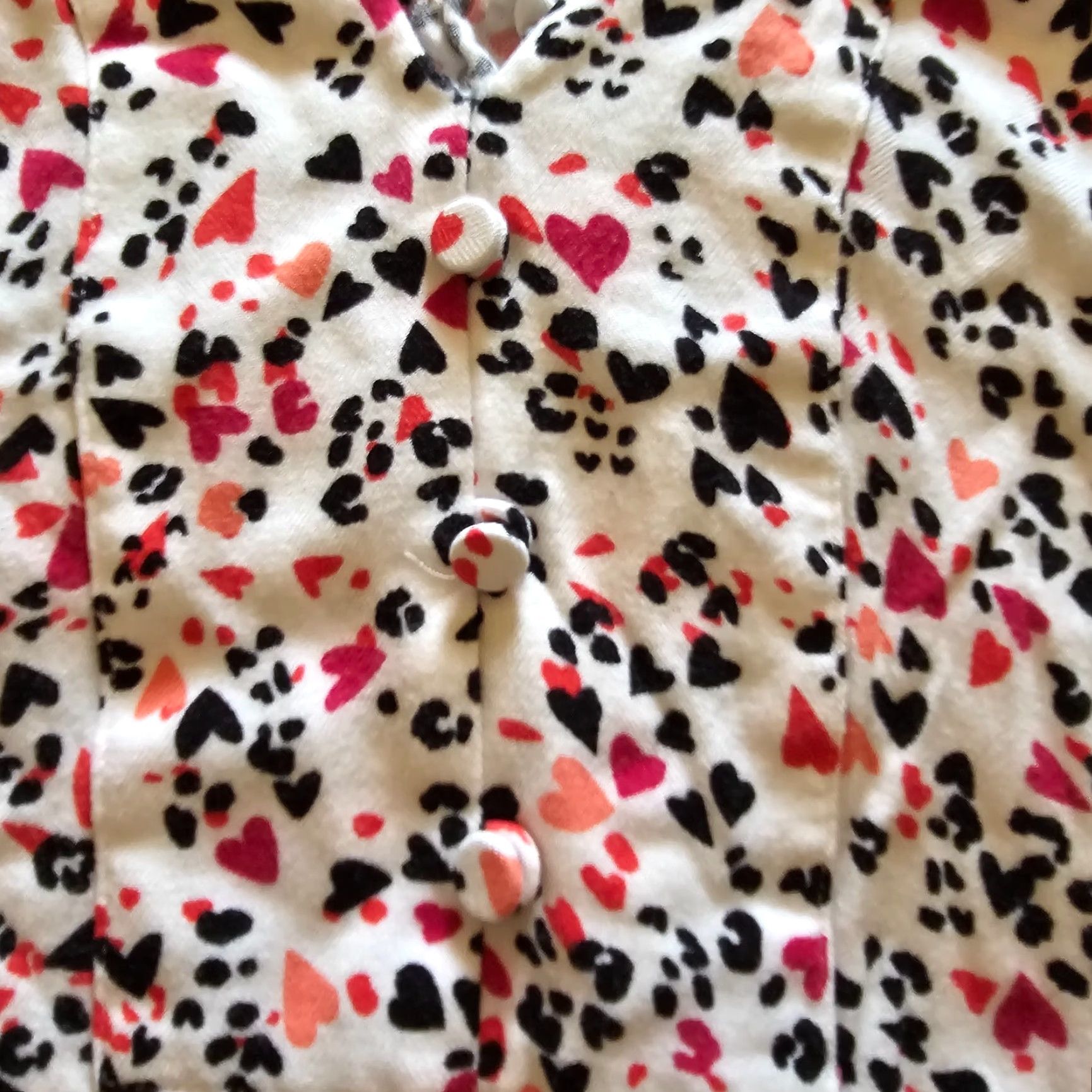 Vintage Chicos Top Womens 2XL White Pink Hearts 3/4 Sleeve V Neck Blouse Career Casual Shirt Womens Size XXL / US 16-18 / IT 52-54 - 4 Thumbnail