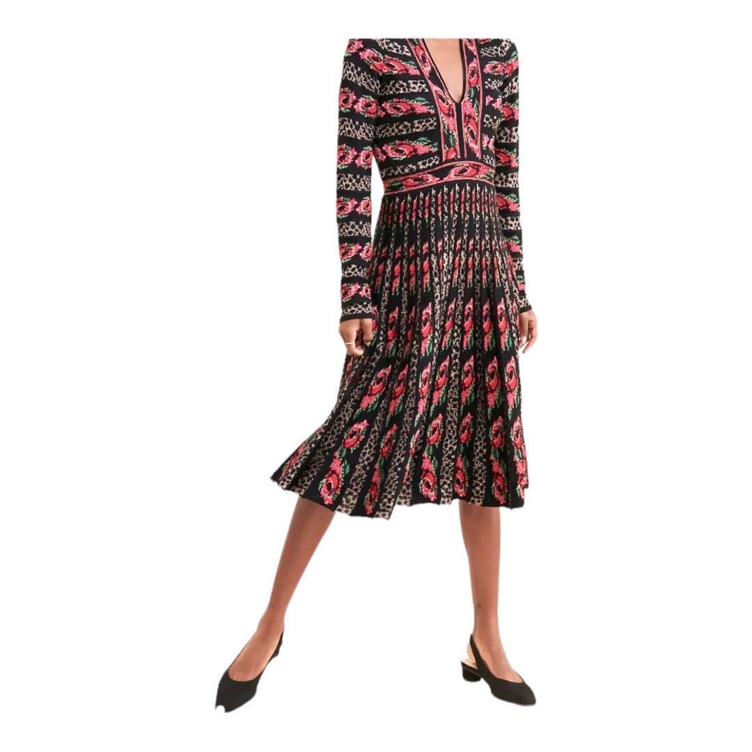 Anthropologie Anthropologie Cecilia Prado Emi Midi Floral Sweater Dress XS Size XS / US 0-2 / IT 36-38 - 2 Thumbnail