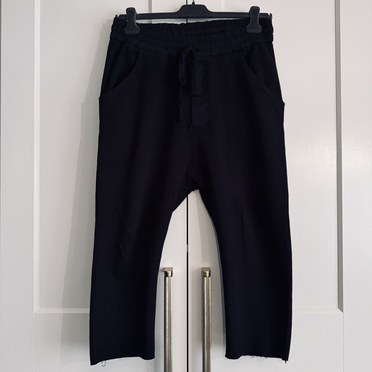 Thom Krom Black Cropped Sweat Pants Size US 32 / EU 48 - 1 Thumbnail