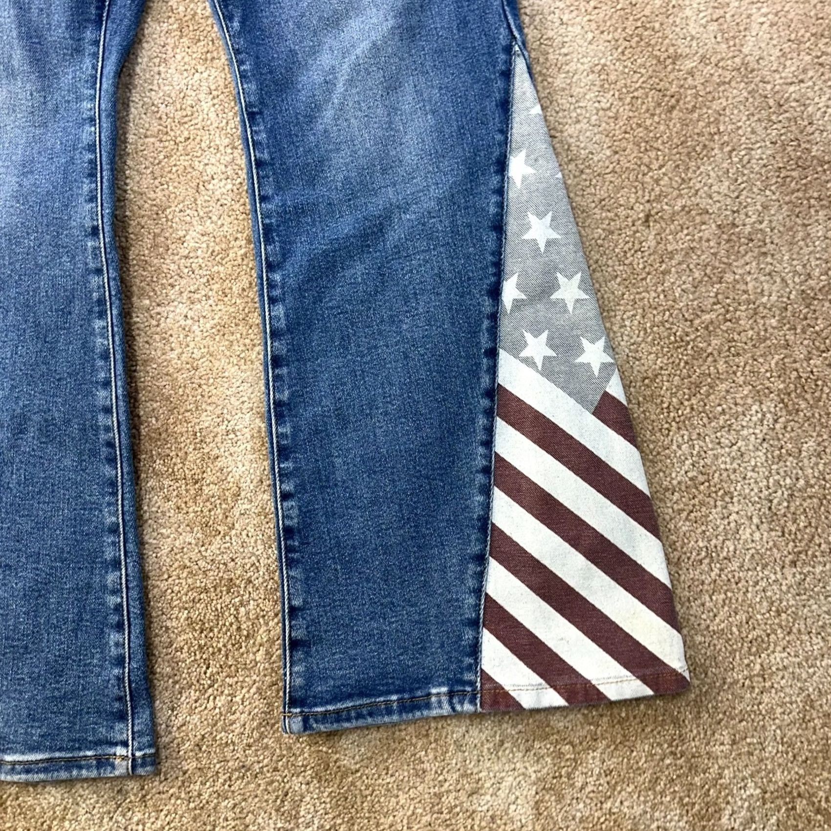 Vintage Judy Blue Jeans Women's 18w Blue Stretch High Rise Denim Flare Size 40" / US 18 - 3 Thumbnail
