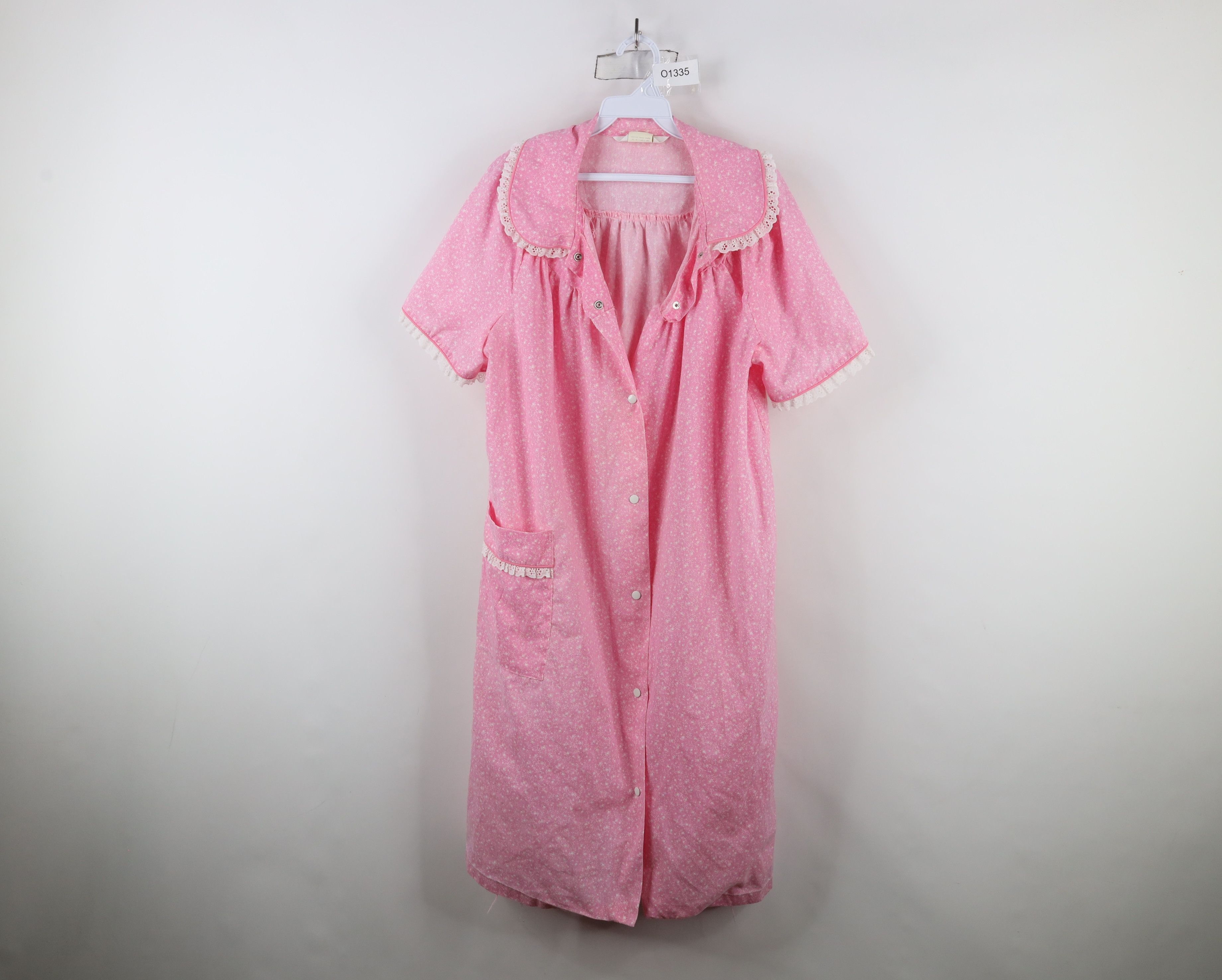 Vintage Vintage 70s Streetwear Floral Lace Muu Muu Sleep Night Gown Size XS / US 0-2 / IT 36-38 - 1 Thumbnail