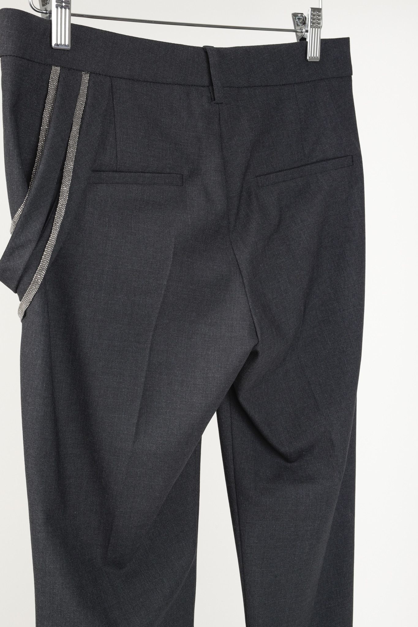 Brunello Cucinelli Brunello Cucinelli Stretch-Wool Monili-Belt-Loop Trousers Size 27" / US 4 / IT 40 - 8 Thumbnail