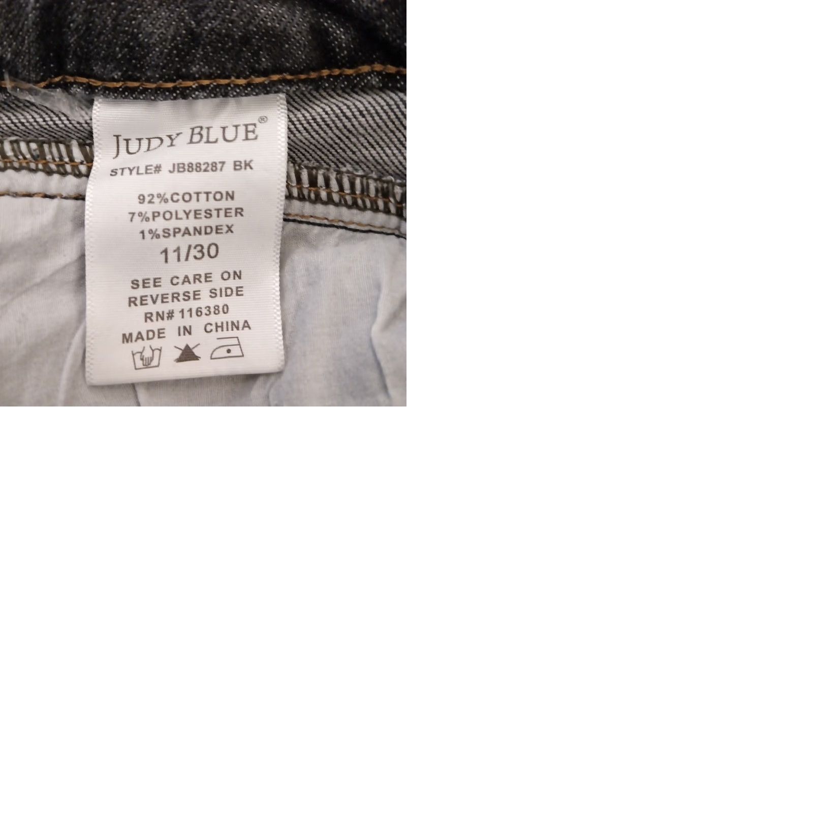 Vintage Judy Blue Jeans Ankle Womens Size 11 Black Skinny High Rise Stretch 30x27 Regular Denim Size 32" / US 10 / IT 46 - 9 Thumbnail