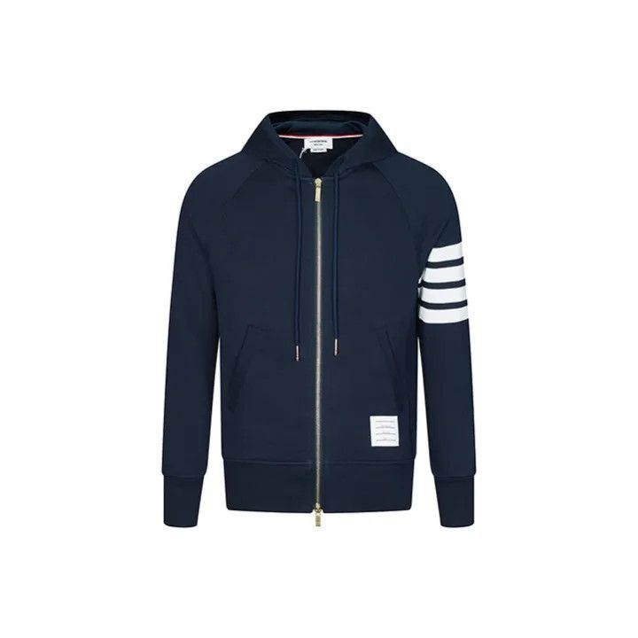 Thom Browne TB Classic Striped Sleeve Hoodie Jacket 0079 Size US M / EU 48-50 / 2 - 1 Thumbnail