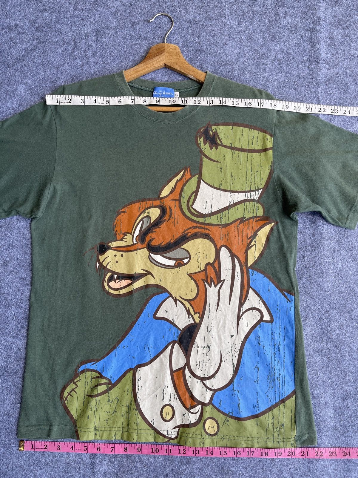 Cartoon Network Rare🔥Tokyo Disney T Shirt Big Bad Wolf Pinocchio Disney Size US L / EU 52-54 / 3 - 11 Thumbnail