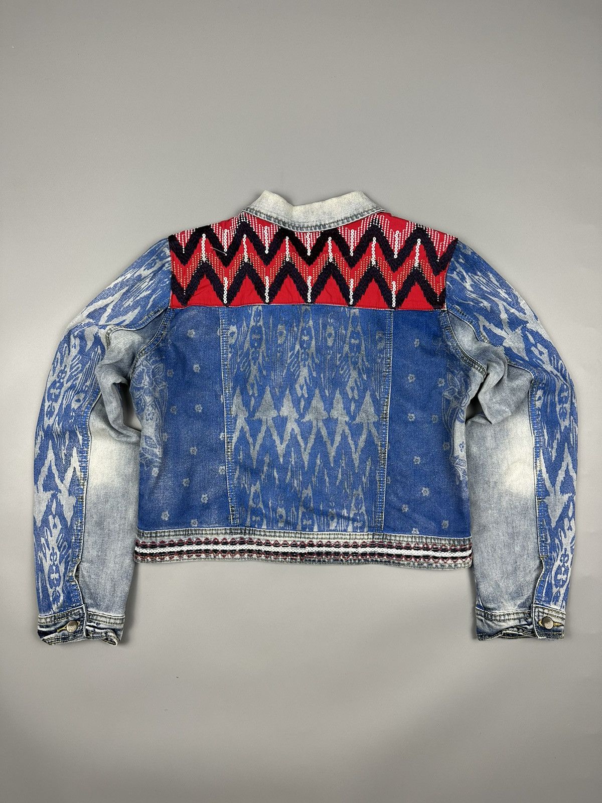Desigual × Japanese Brand Desigual Native Shashiko Denim Jacket Size US M / EU 48-50 / 2 - 2 Thumbnail