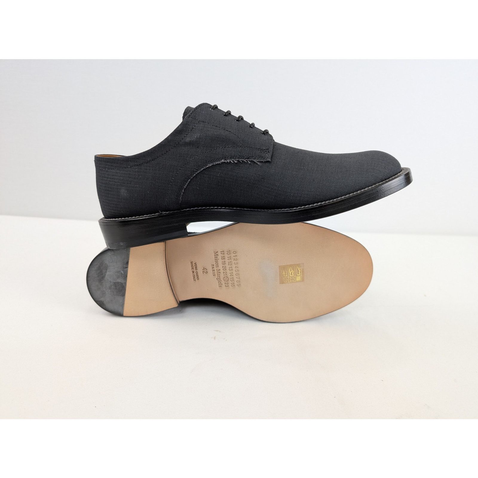 Maison Margiela o1rshd1 Lace-Up Leather Derbys in Nero Size US 9 / EU 42 - 11 Thumbnail