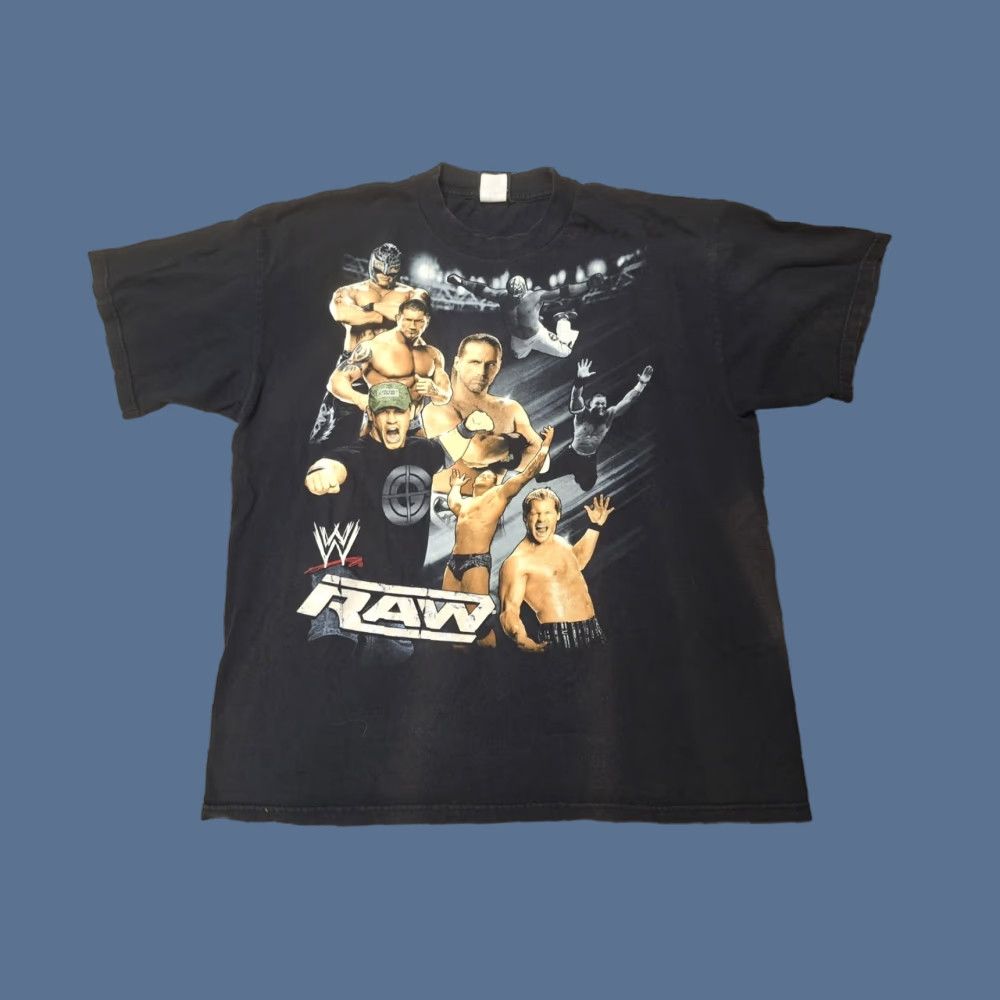 Delta VINTAGE WWE Shirt 90s Retro Sports Men XL Black T-Shirt Crew Neck Short Sleeve WWE Wresling Raw Roster John Cena Rey Mysterio Delta Retro 2000s/2009? Size US XL / EU 56 / 4 - 1 Thumbnail