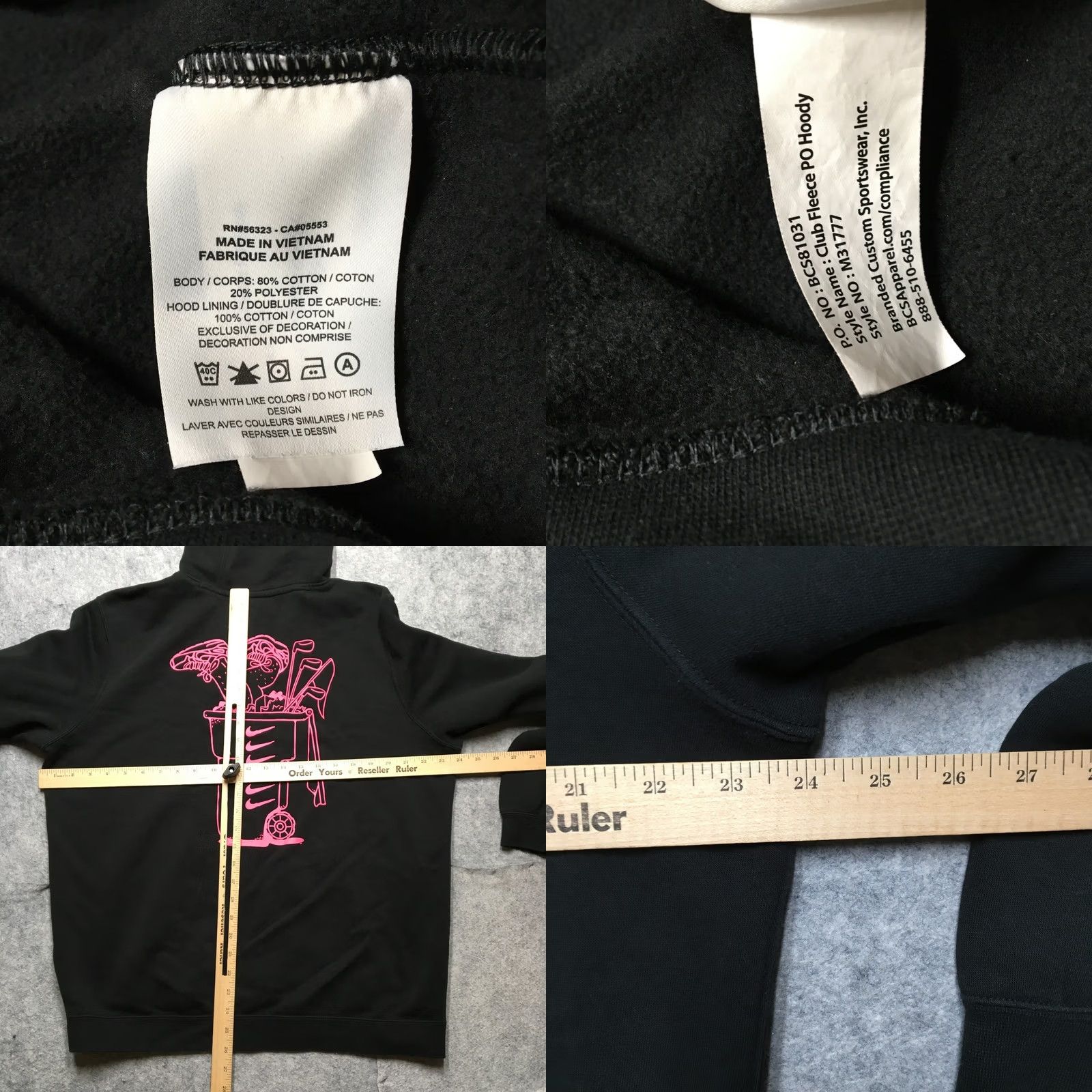Nike Nike Hoodie Men L Black Take Out The Trash Graphic Club Fleece WM Open Waste Nike Swoosh Printed Back Graphic Pouch K Size US L / EU 52-54 / 3 - 8 Thumbnail