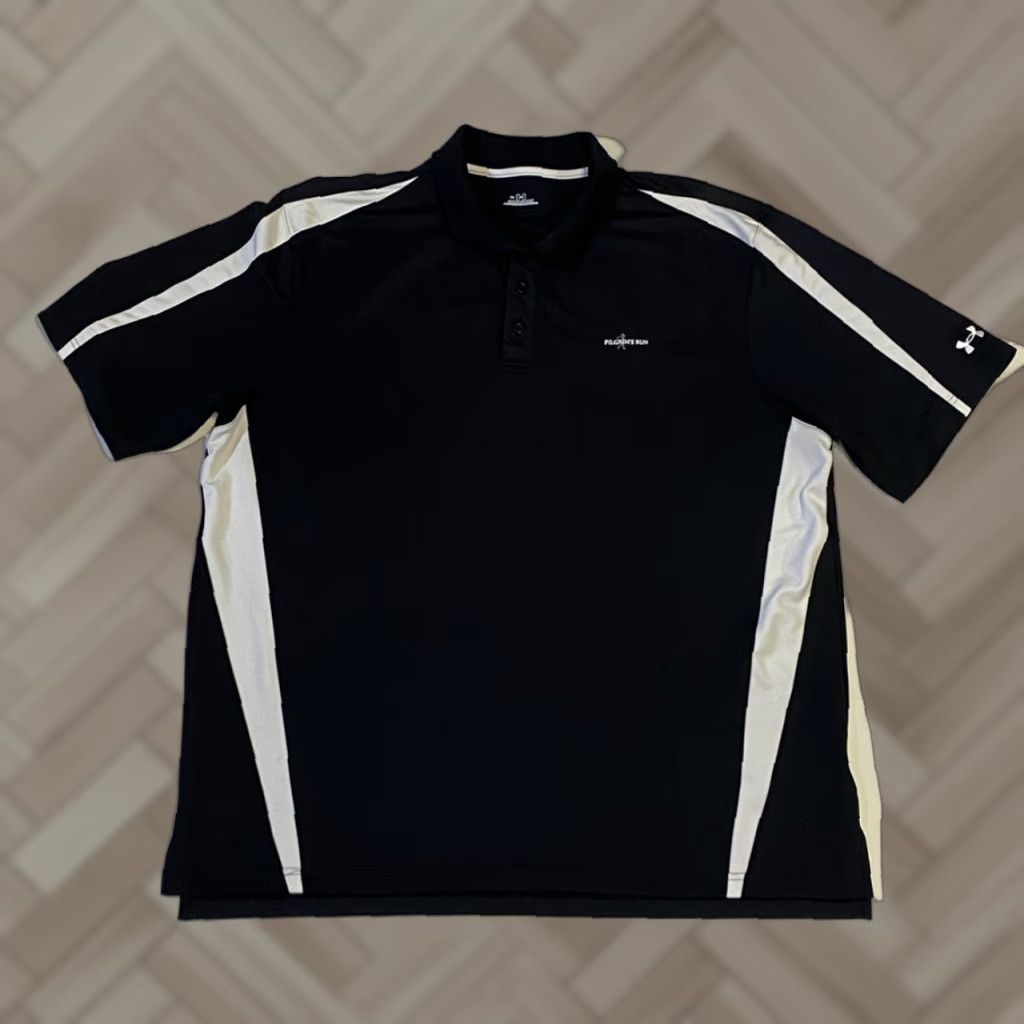 Under Armour Under Armour Polo Golf Shirt Men Black XL Regular Short Sleeve Knit Embroidered Logo HeatGear Classic Golf Sports Shirt Size US XL / EU 56 / 4 - 1 Thumbnail
