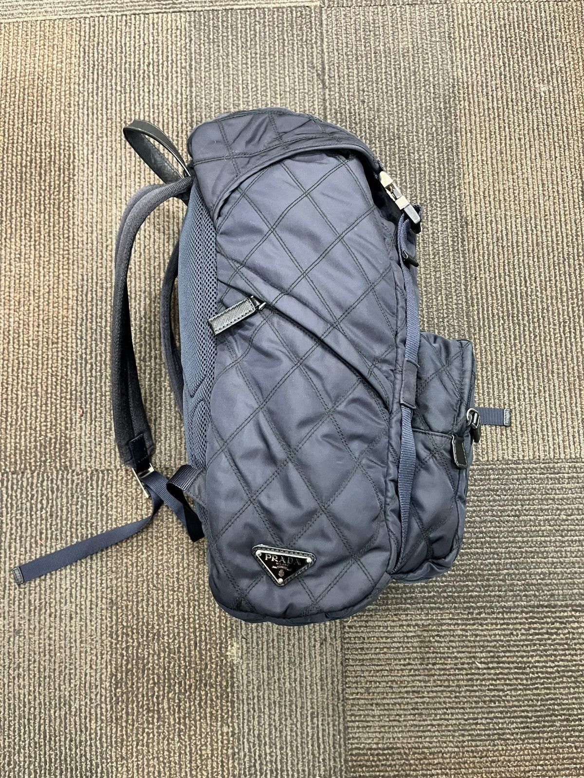 Prada Prada Quilted triangle logo backpack Size ONE SIZE - 2 Thumbnail