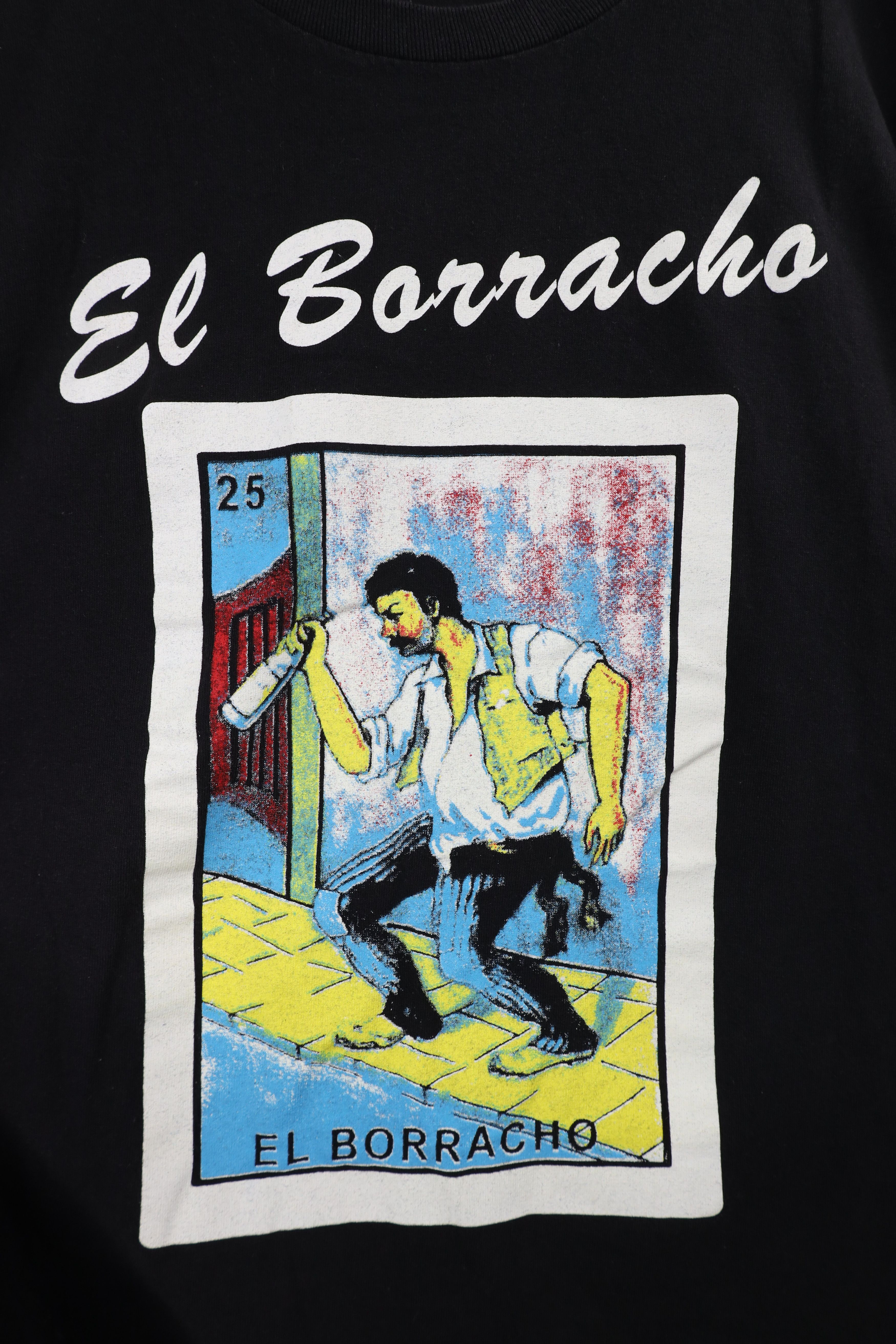 Vintage Vintage 90s Streetwear The Drunk Mexican T-Shirt Black Size US XXL / EU 58 / 5 - 6 Thumbnail