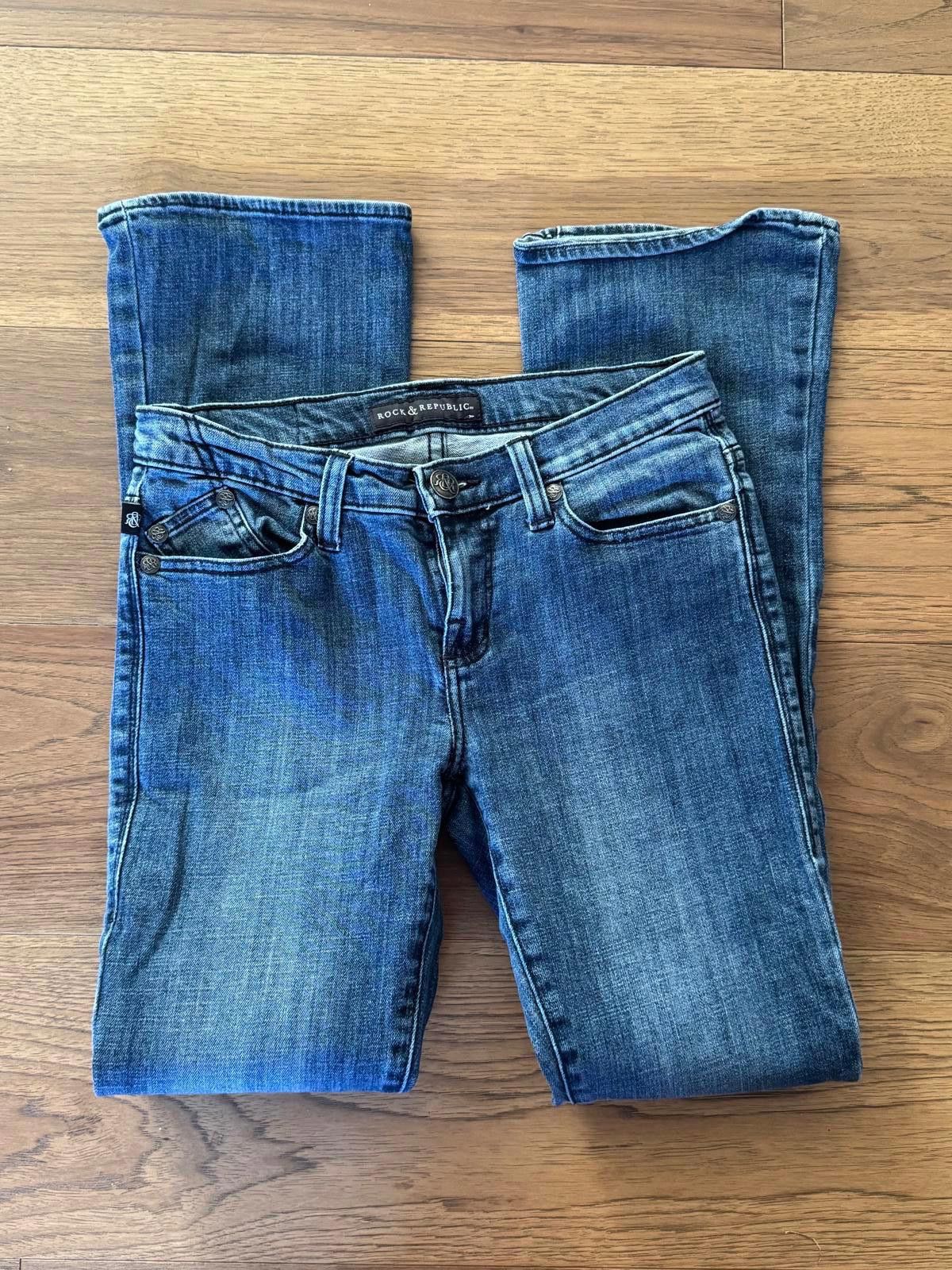 Rock & Republic Rock & Republic Blue Denim Jeans-Size 6 Size 28" / US 6 / IT 42 - 3 Thumbnail
