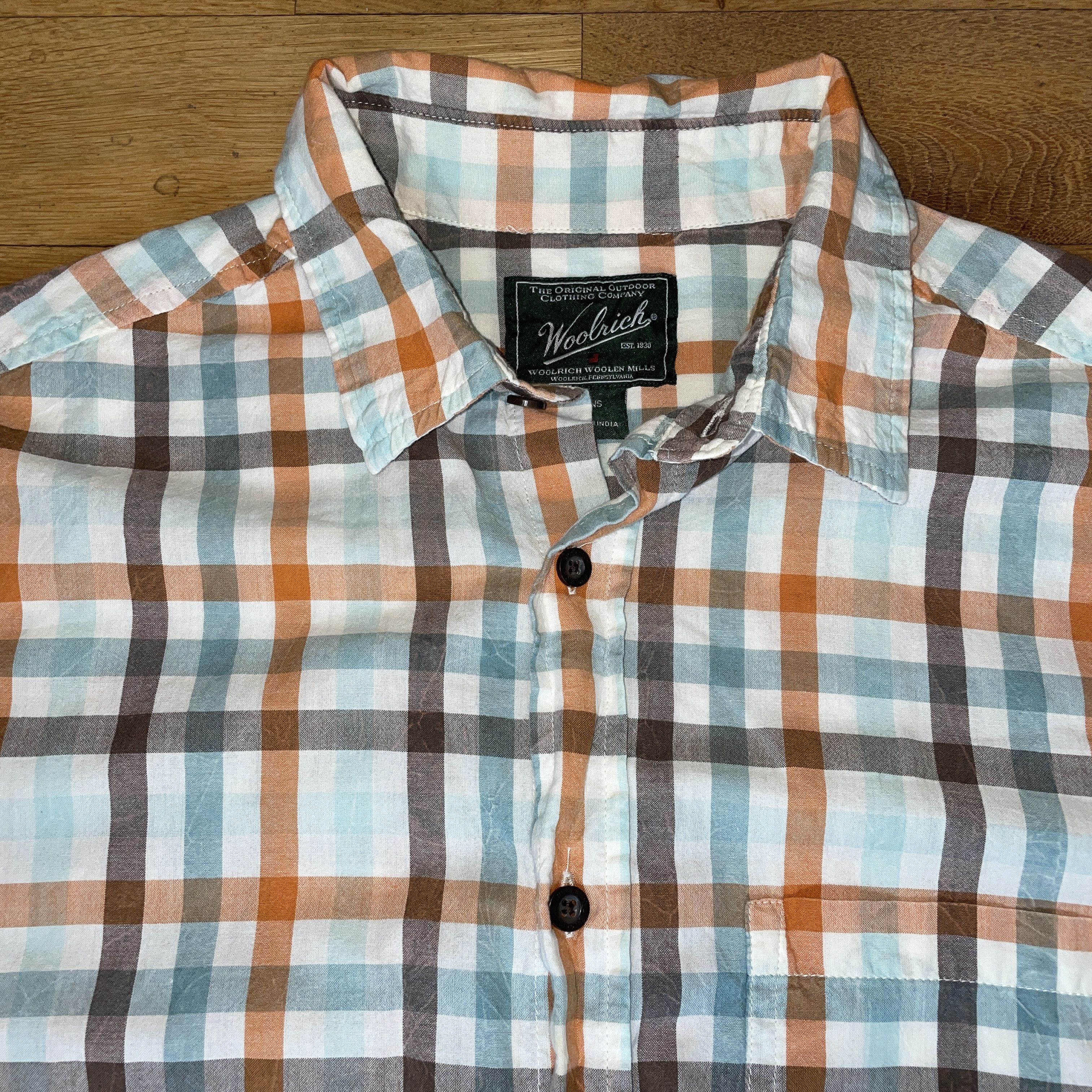 Designer × Woolrich Woolen Mills Woolrich Men's Fashion Shirt Summer Check Cotton Size L Size US L / EU 52-54 / 3 - 3 Thumbnail