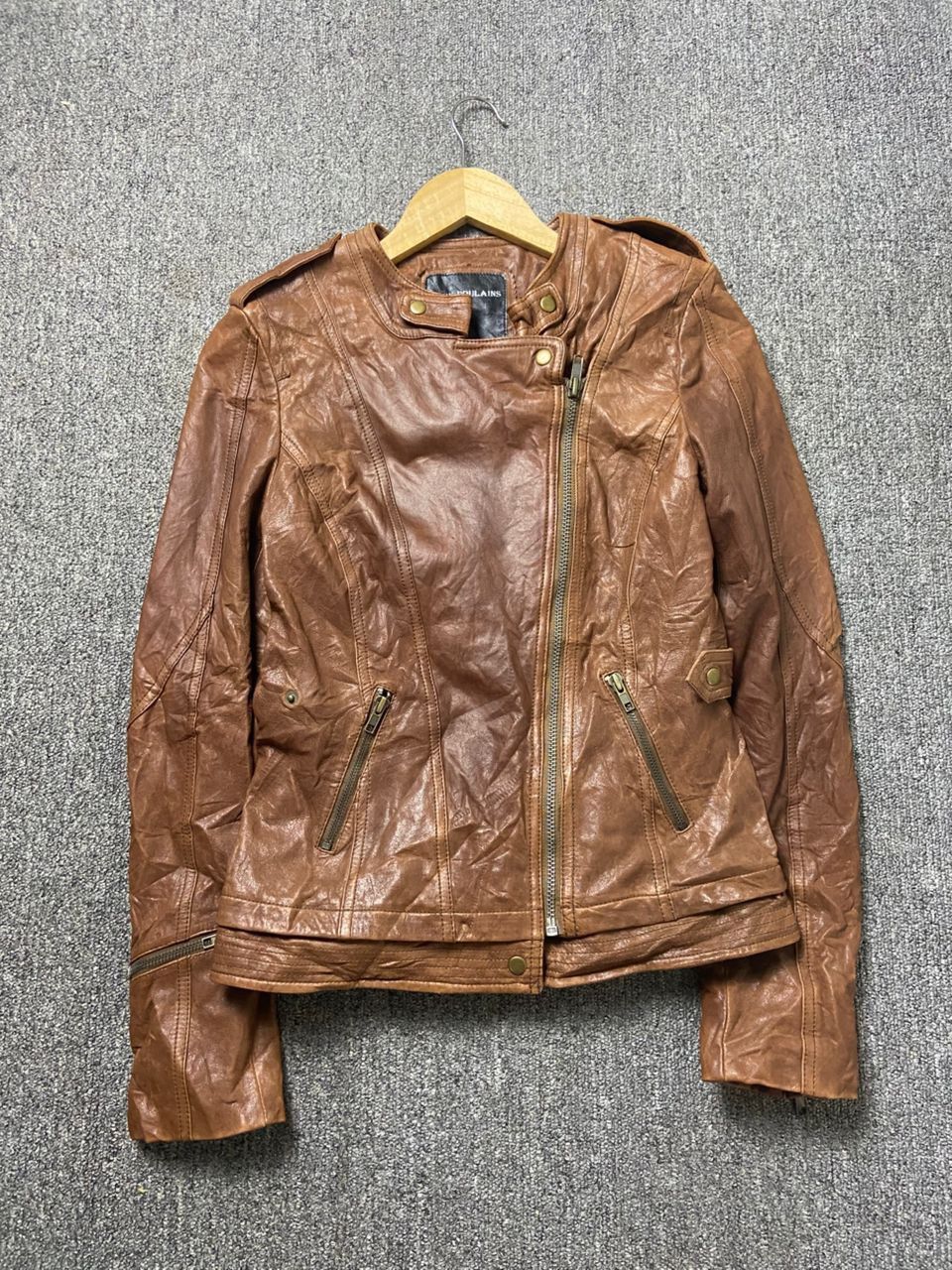 Japanese Brand Deux Polains Brand Rider Leather Jacket (195) Size XXS / US 00 / IT 34 - 1 Thumbnail