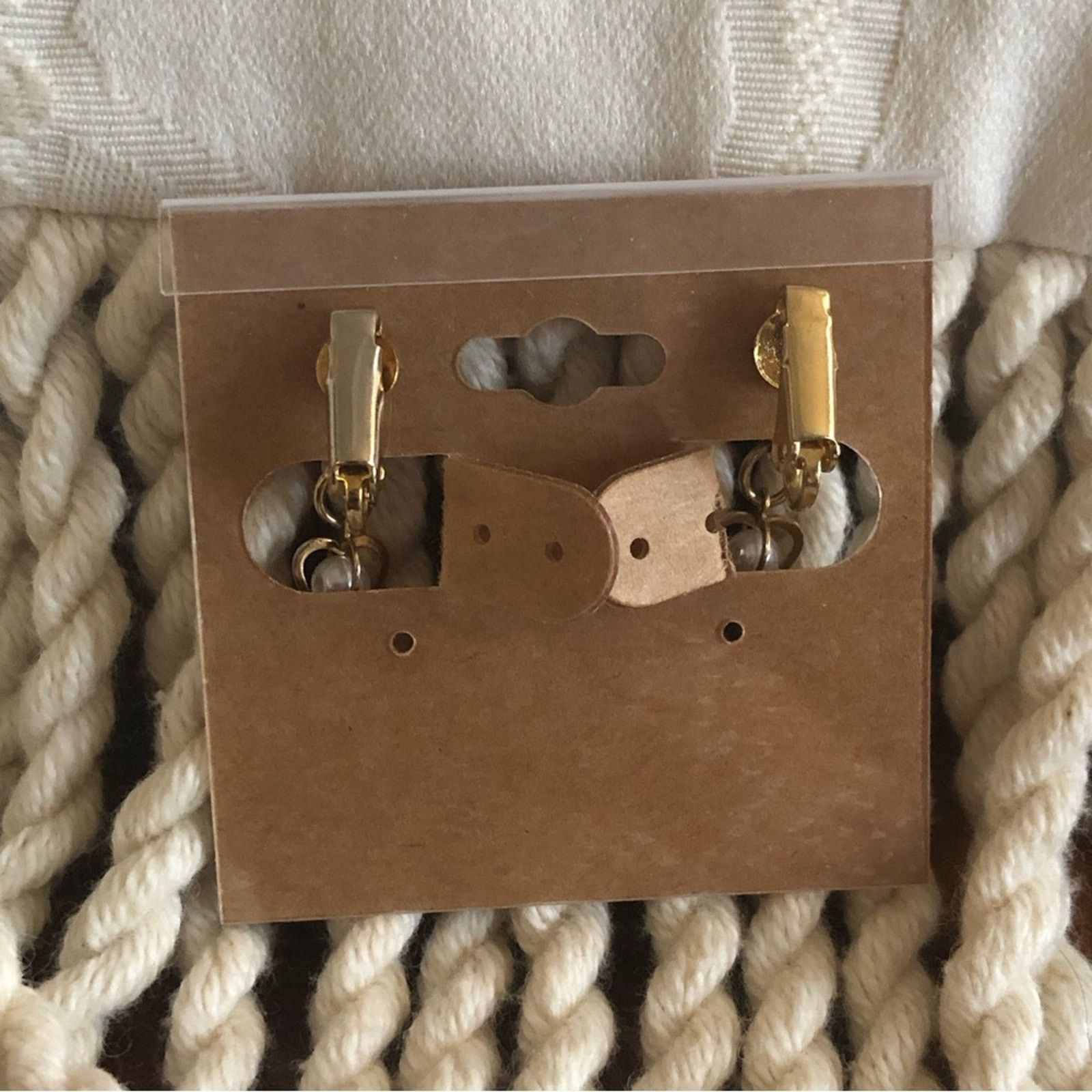 Vintage Vintage open heart caged pearl dangle clip on earrings Size ONE SIZE - 6 Thumbnail