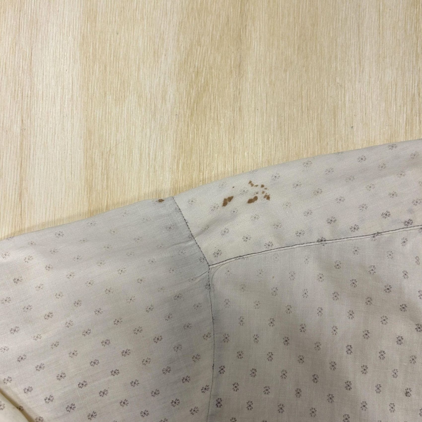 Arrow VINTAGE Arrow Dress Shirt Mens 15.5 100% Cotton Geometric Long Sleeve USA Size 40R - 3 Thumbnail