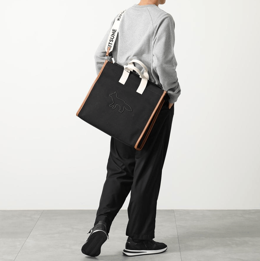 Maison Kitsune CONTOUR FOX E/W TOTE BAG Size ONE SIZE - 2 Thumbnail
