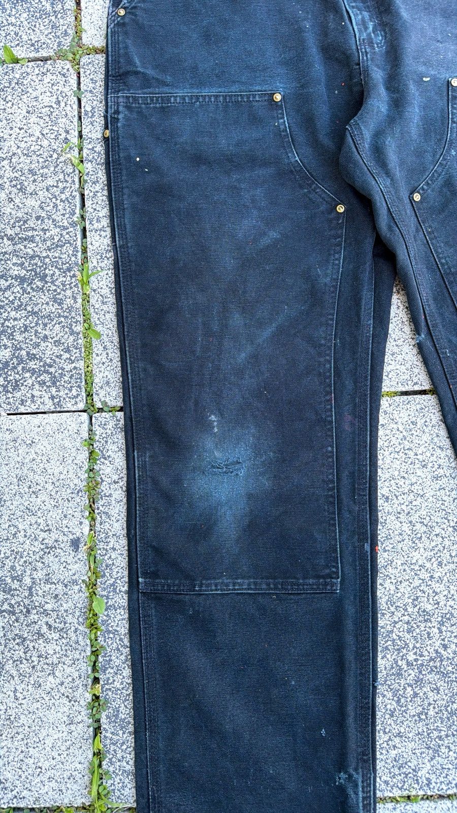 Carhartt Vintage Carhartt Pants Double Knee Distressed Faded Black Size US 35 - 5 Thumbnail