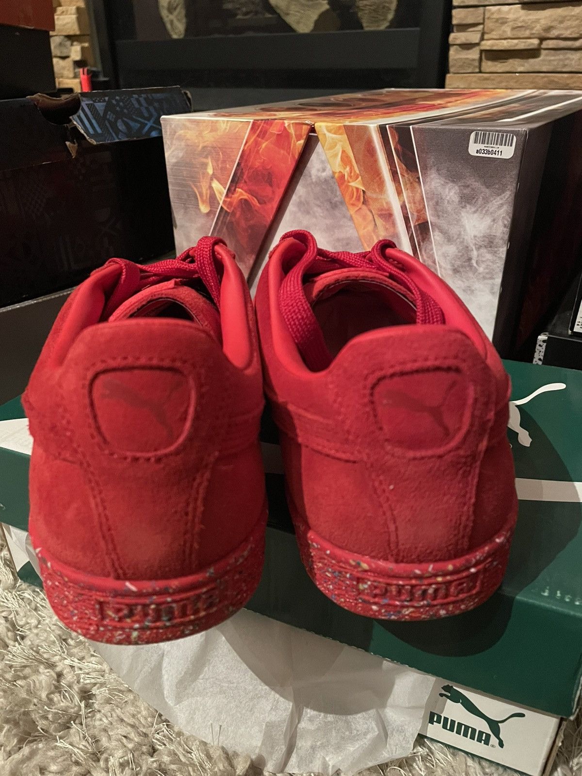 Puma Puma Suede Classic Splatter Red Size US 9.5 / EU 42-43 - 6 Thumbnail