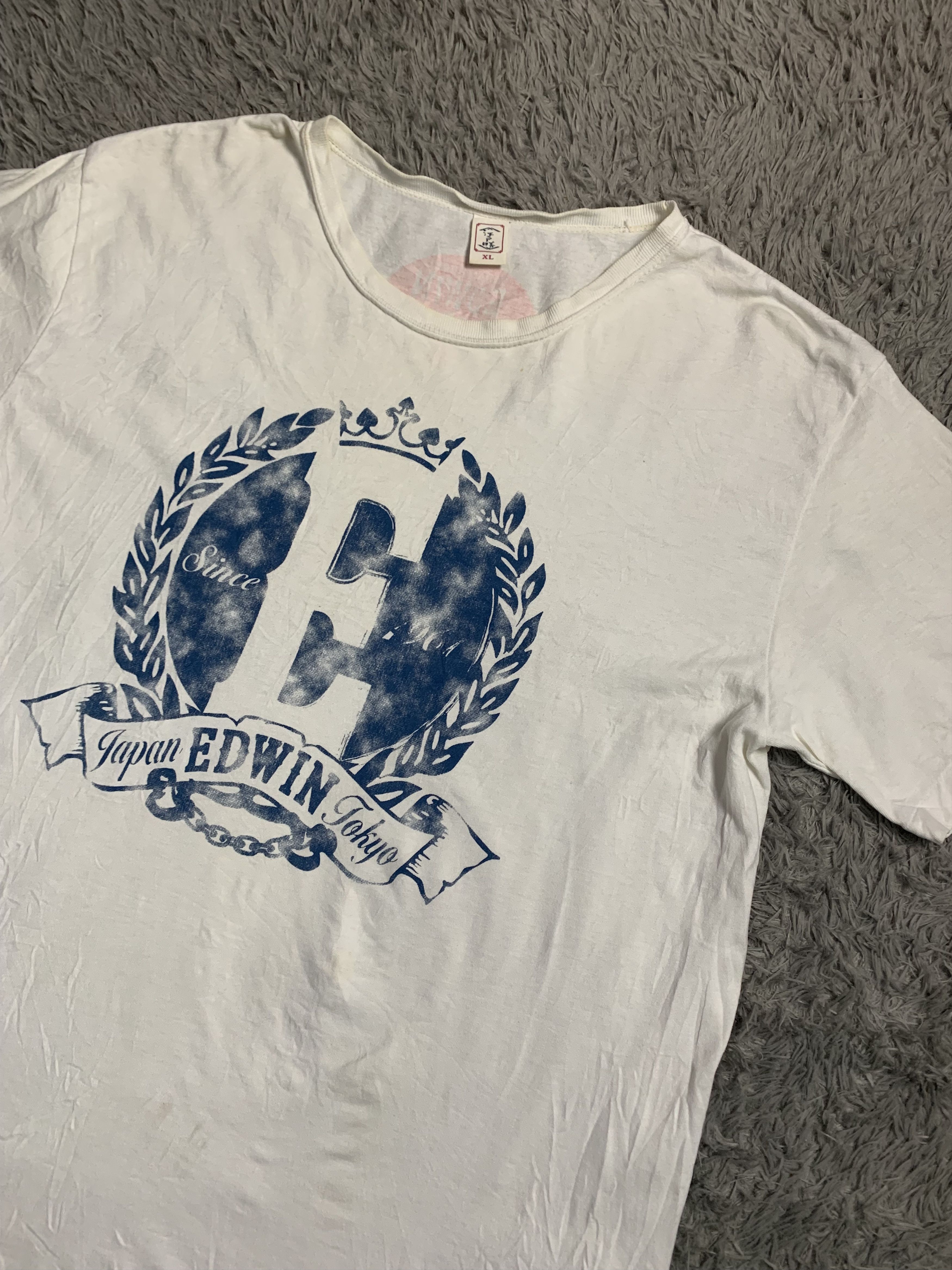 Edwin Vintage Japanese Tokyo Edwin Denim Tshirt Size US XL / EU 56 / 4 - 1 Thumbnail