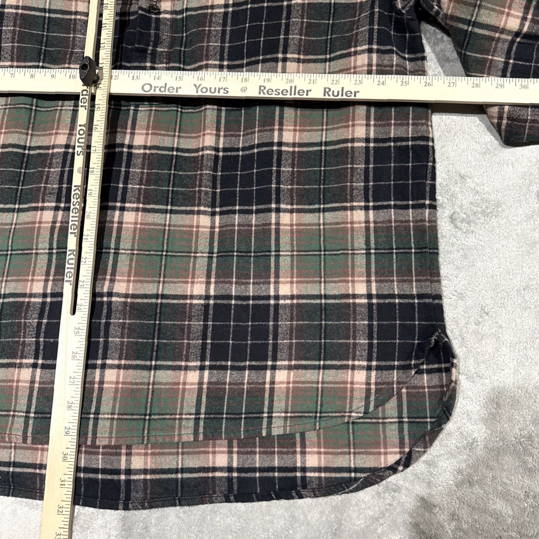 CO Vermont Flannel Co Mens XL Plaid Flannel Henley Long Sleeve Shirt USA Made Size US XL / EU 56 / 4 - 5 Thumbnail