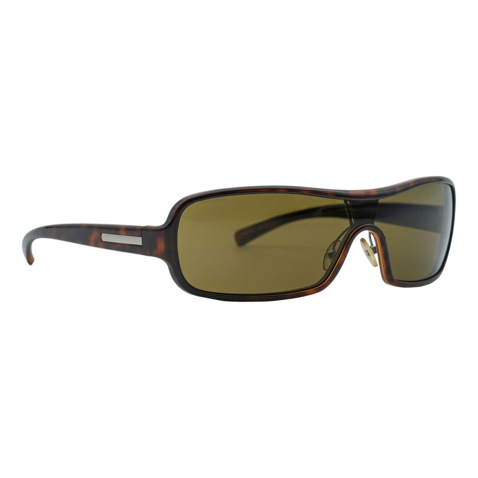 Prada Vintage Prada SPR 10D Tortoiseshell Shield Logo Sunglasses Size ONE SIZE - 1 Thumbnail