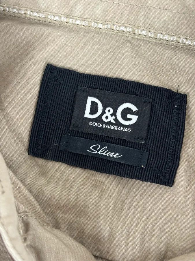 Dolce & Gabbana 2000s Dolce & Gabbana Beige Military Cargo Shirt Size US M / EU 48-50 / 2 - 10 Thumbnail