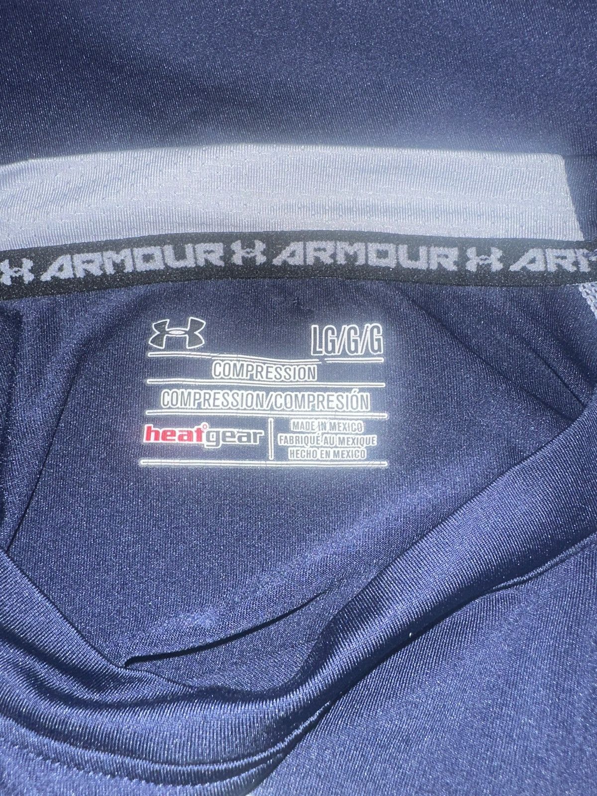 Under Armour Men’s used blue under armour long sleeve HeatGear shirt L Size US L / EU 52-54 / 3 - 2 Thumbnail