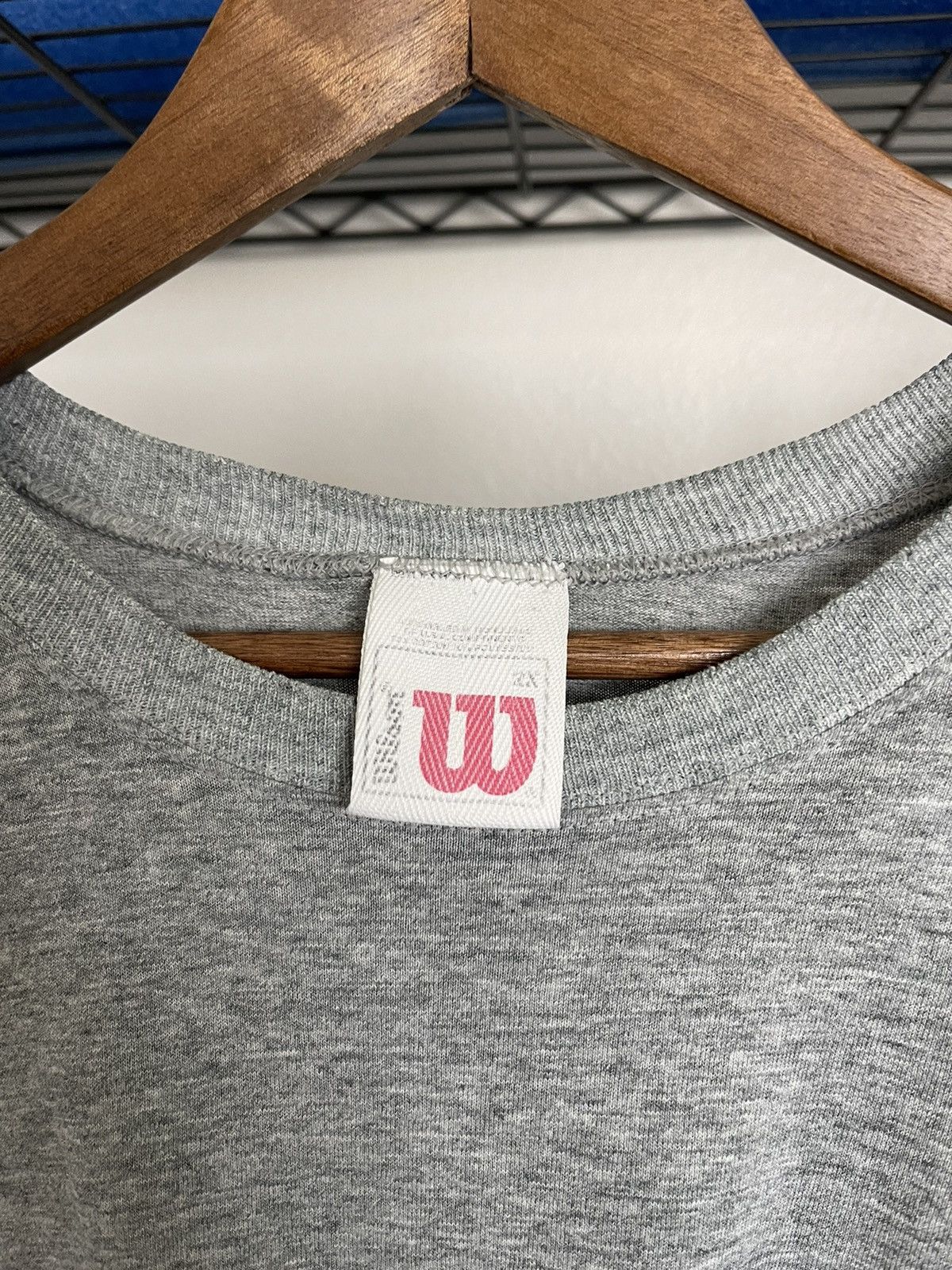 Vintage × Wilson 90s Embroidered Wilson Athletics Tee Shirt tennis Size US XXL / EU 58 / 5 - 4 Thumbnail
