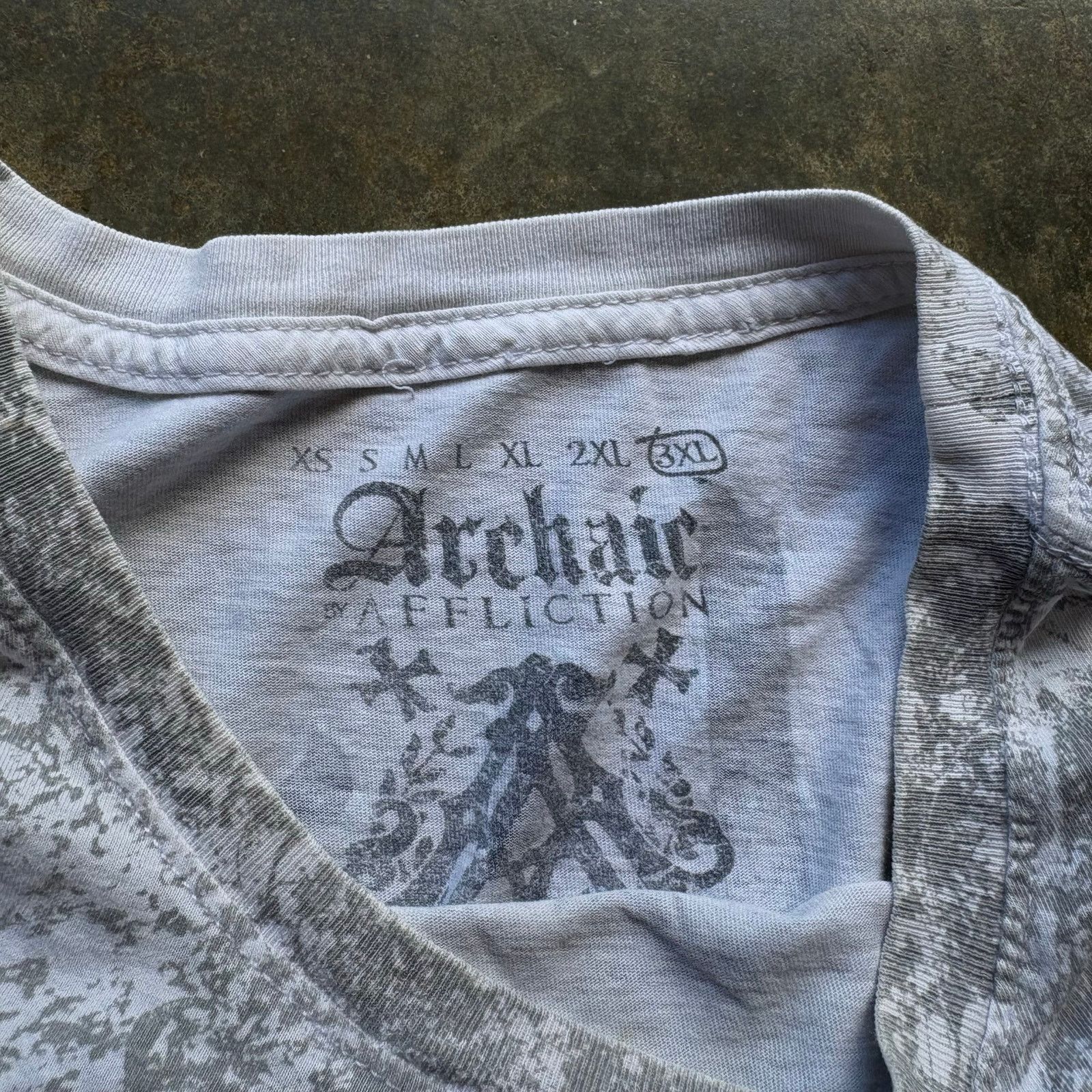 Affliction Vintage Y2K Baggy Faded Affliction T-shirt Size US XXL / EU 58 / 5 - 3 Thumbnail