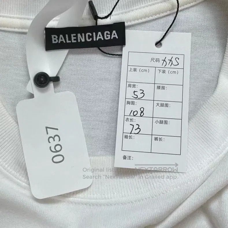 Balenciaga Balenciaga Classic Portrait Alphabet Logo Short Sleeve XXS Size US XXS / EU 40 - 2 Thumbnail