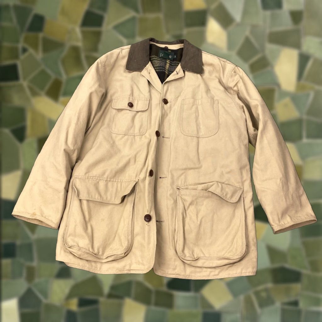 J.Crew J. Crew Oarsman Coat Mens M Beige Canvas Wool Liner Coat Jacket Overcoat Casual Travel Workwear Button Size US M / EU 48-50 / 2 - 1 Thumbnail