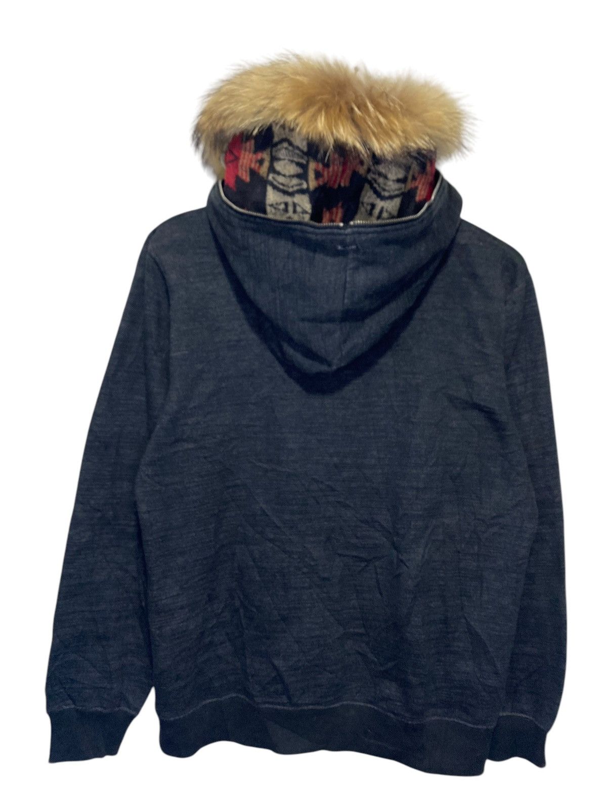 If Six Was Nine × Japanese Brand × Le Grande Bleu (L.G.B.) ILLS Japan aztec fur hoodie double layer Size US L / EU 52-54 / 3 - 3 Thumbnail