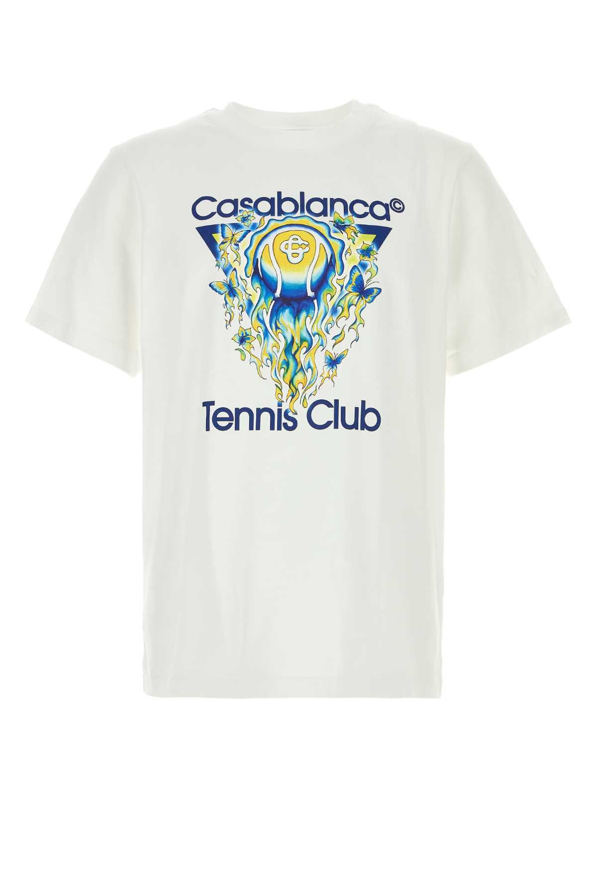 Casablanca White Cotton T-Shirt Size US XXL / EU 58 / 5 - 1 Thumbnail