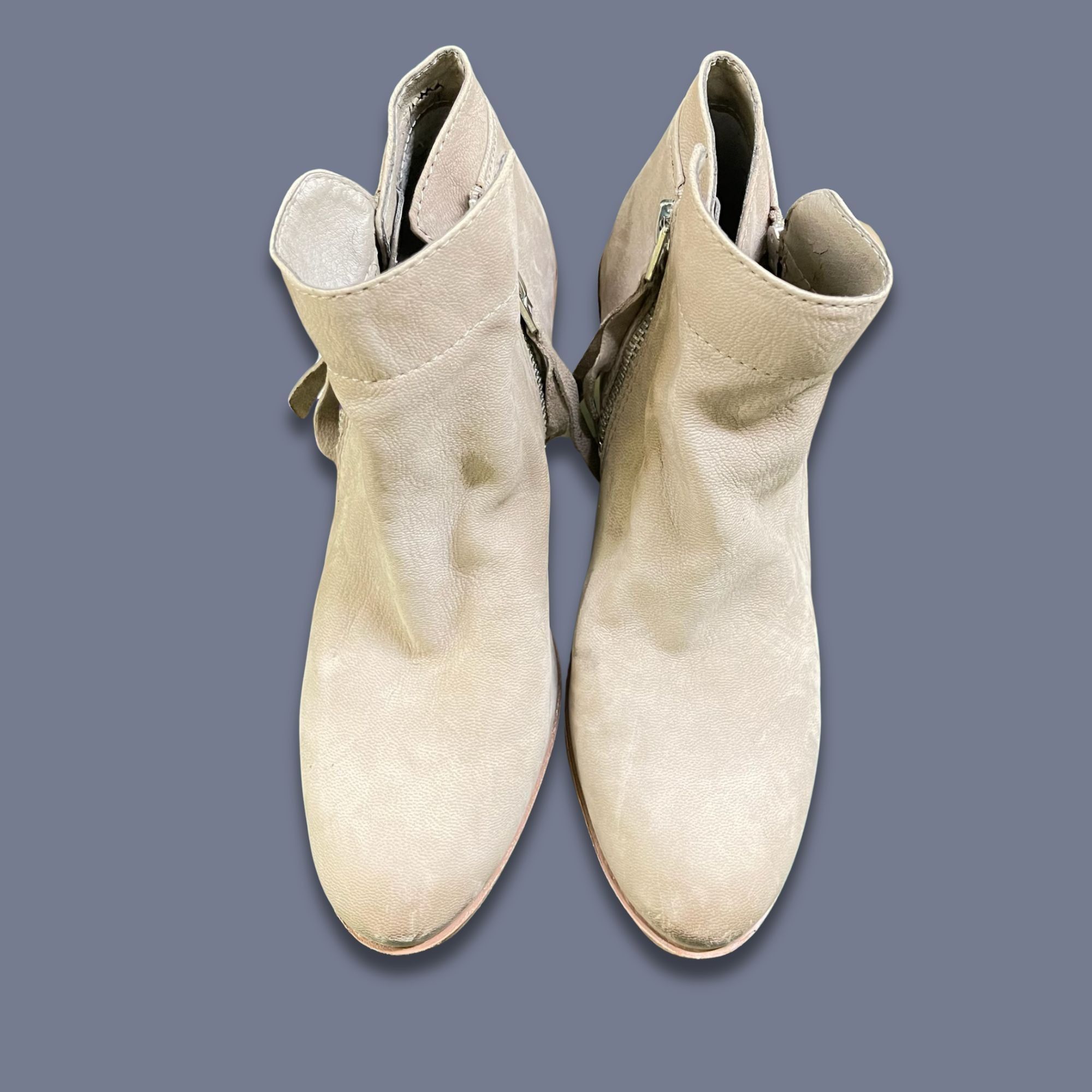 Sam Edelman SAM EDELMAN PACKER Leather Ankle Booties Size 6 Beige With Z Size US 6 / IT 36 - 2 Thumbnail