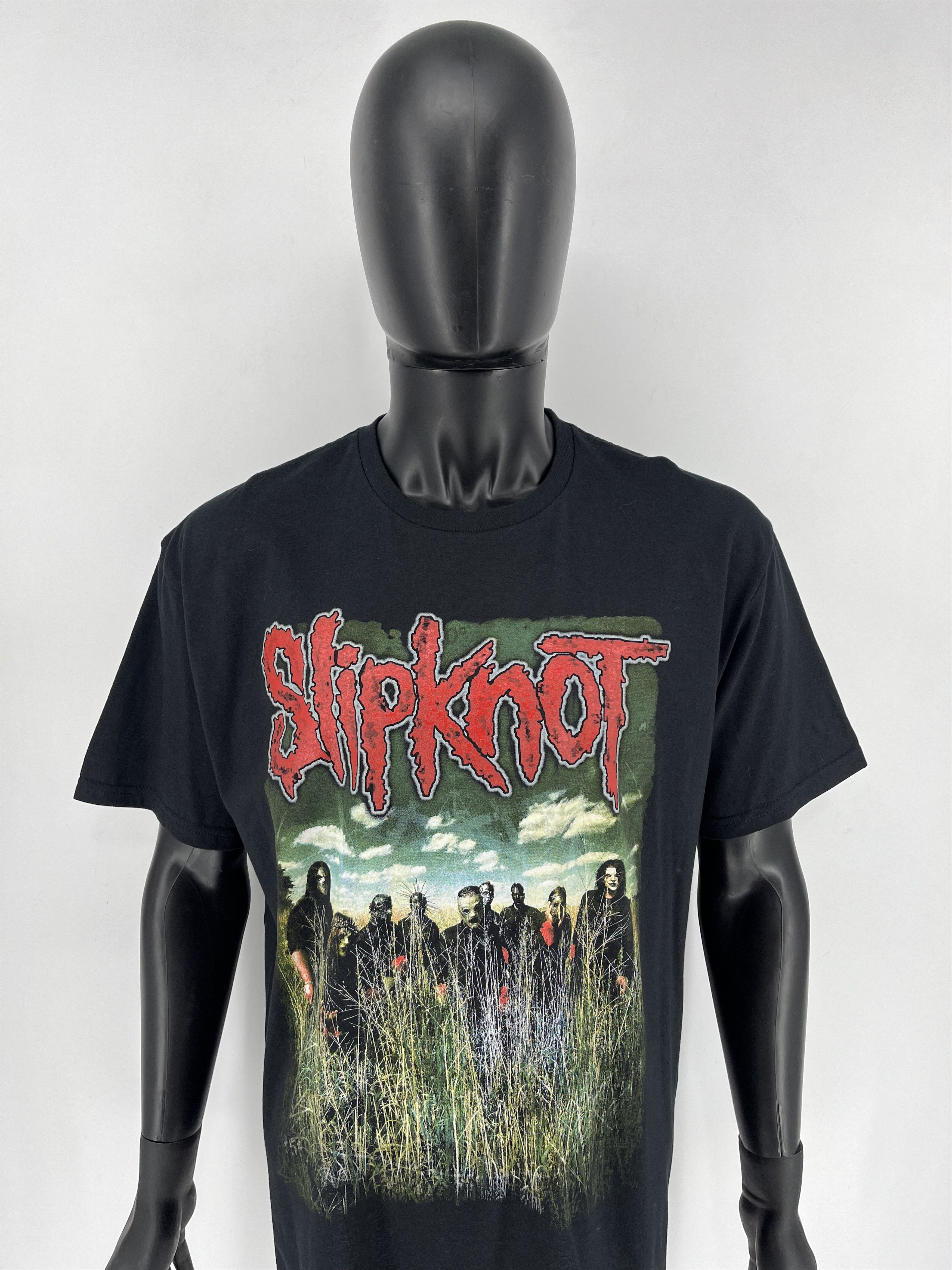 Band Tees × Vintage Vintage Y2K SLIPKNOT Distressed Style Faded Band Horror Tee Size US XL / EU 56 / 4 - 6 Thumbnail